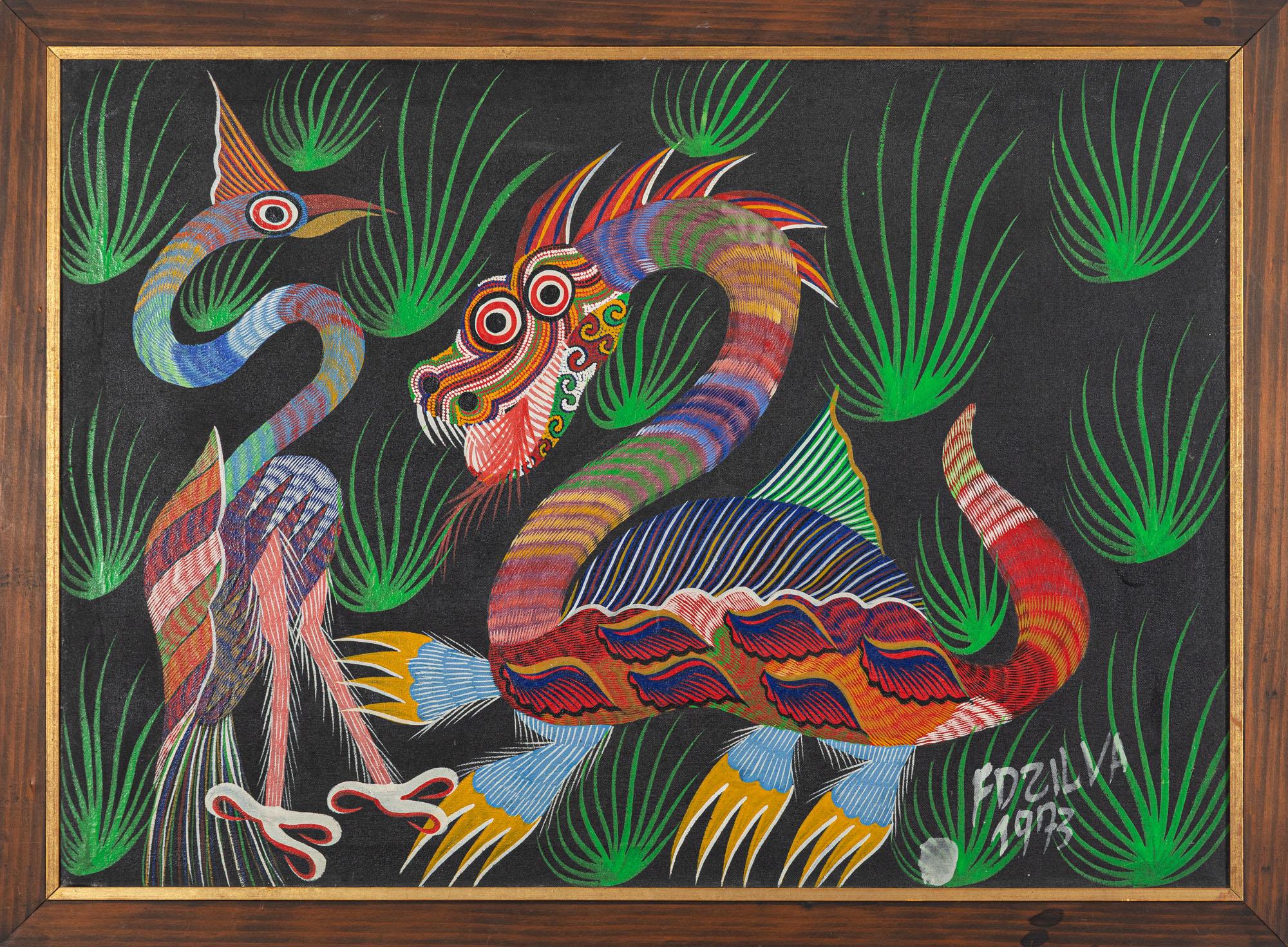 Chico da Silva - Sem título, 1973, óleo sobre tela, 70 x 50 cm
