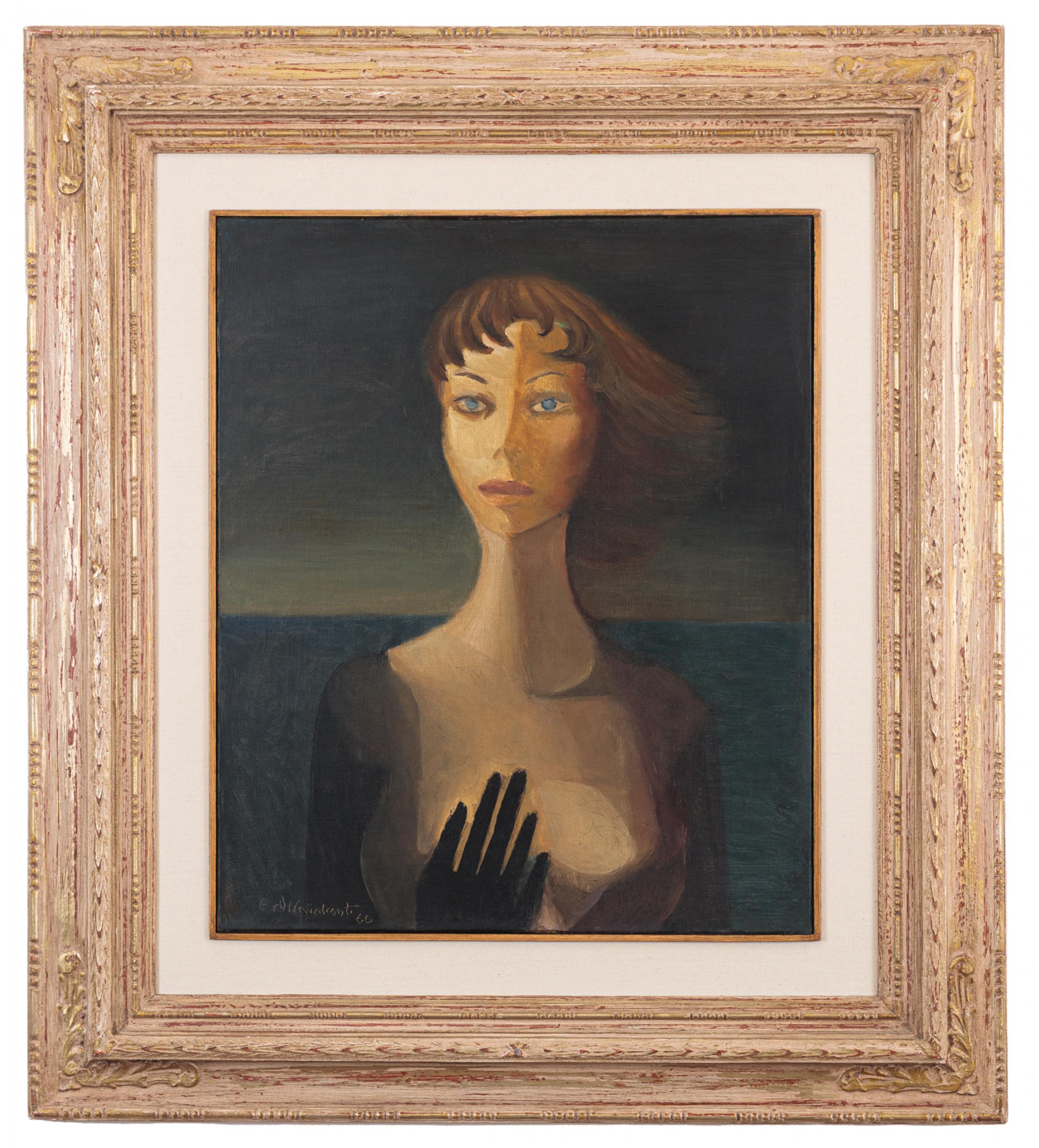 Emiliano Di Cavalcanti - Figura Feminina, 1960, óleo sobre tela, 64 x 54 cm