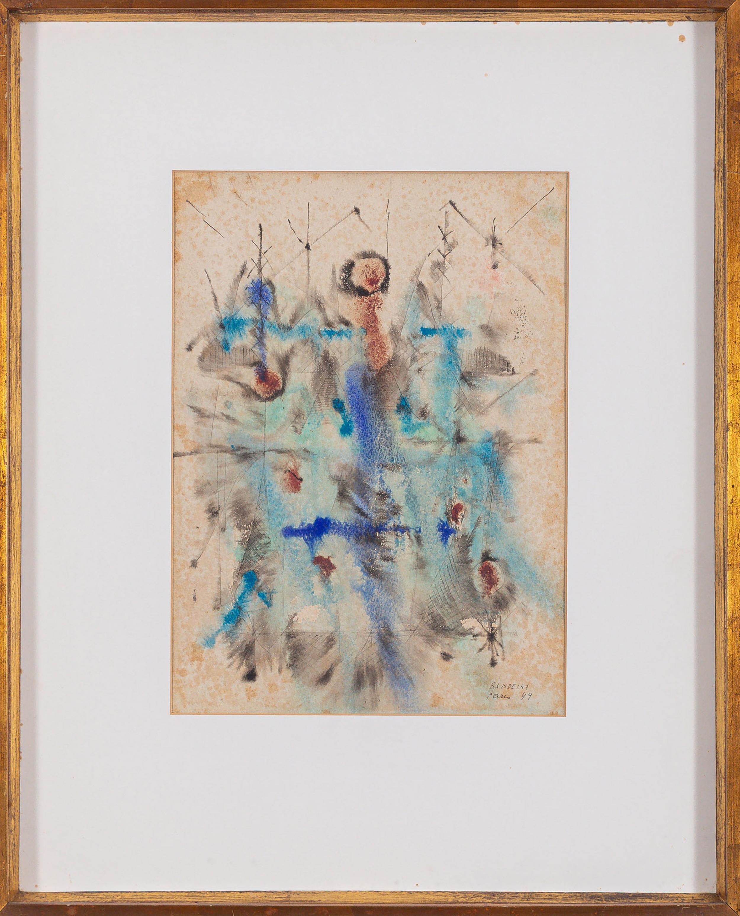 Antonio Bandeira - Sem título, 1949, aquarela sobre papel, 36 x 26 cm