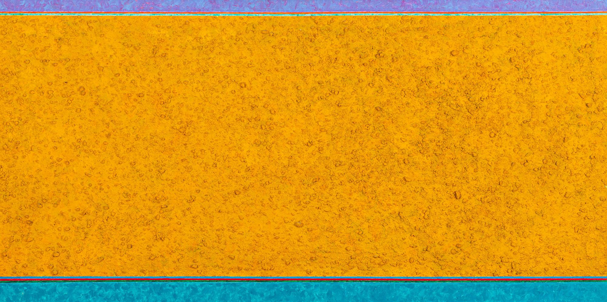 Gonçalo Ivo - Oratório da manhã, 2011, pigmento natural sobre tela, 80 x 160 cm