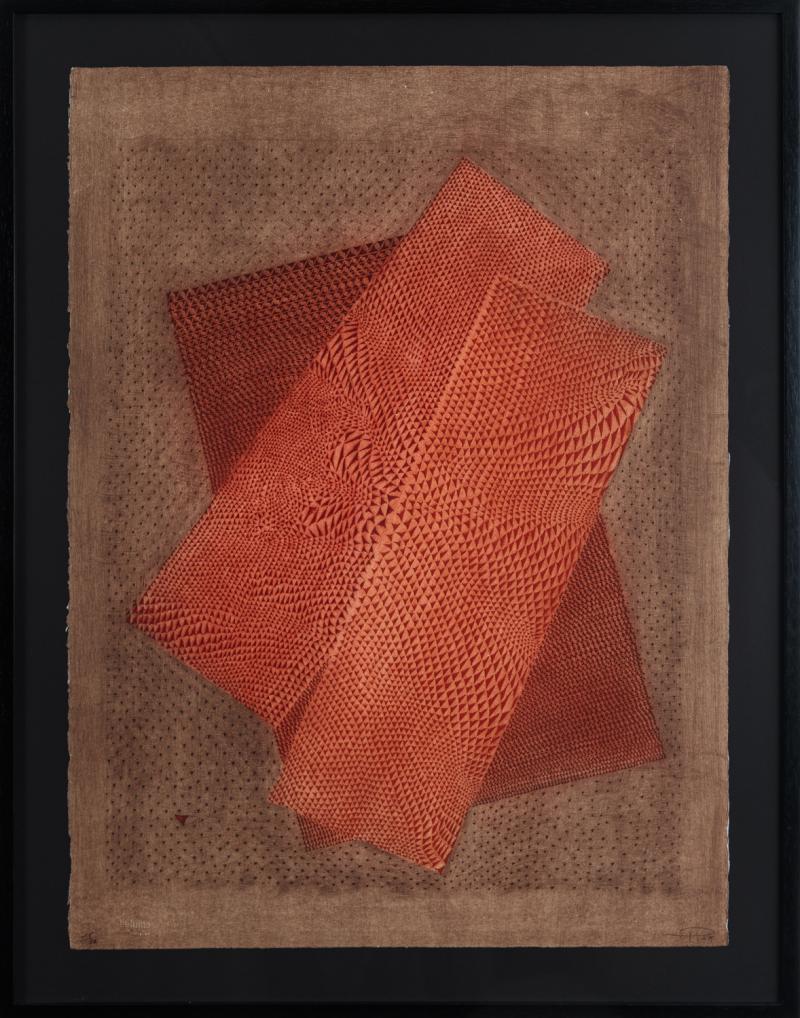 Arthur Luiz Piza - Partage Compartilhamento 1977 15/99 goiva e cortes sobre papel 76 x 56,5 cm