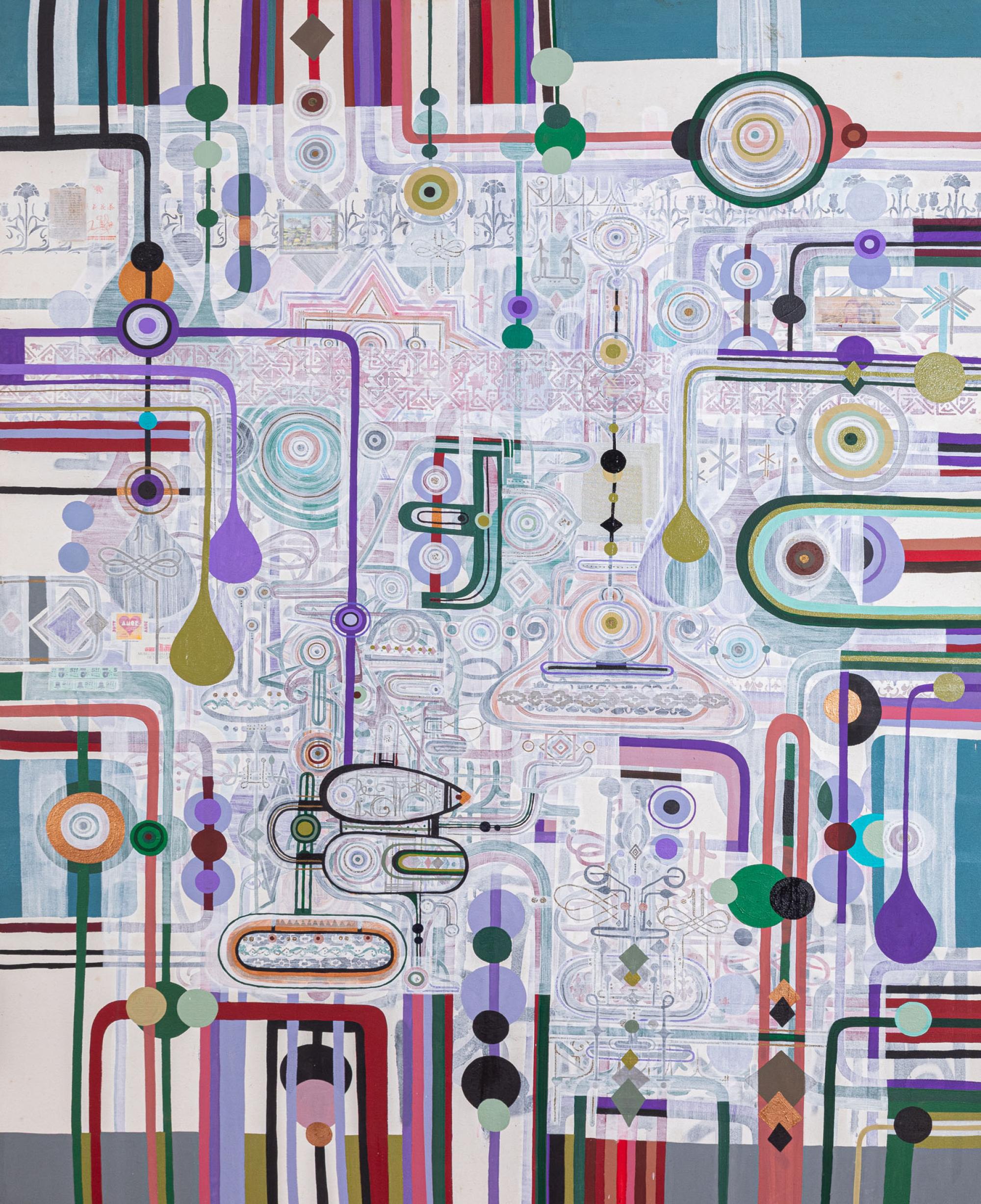 Kboco - Sem título, 2008, técnica mista sobre tela, 196 x 160 cm
