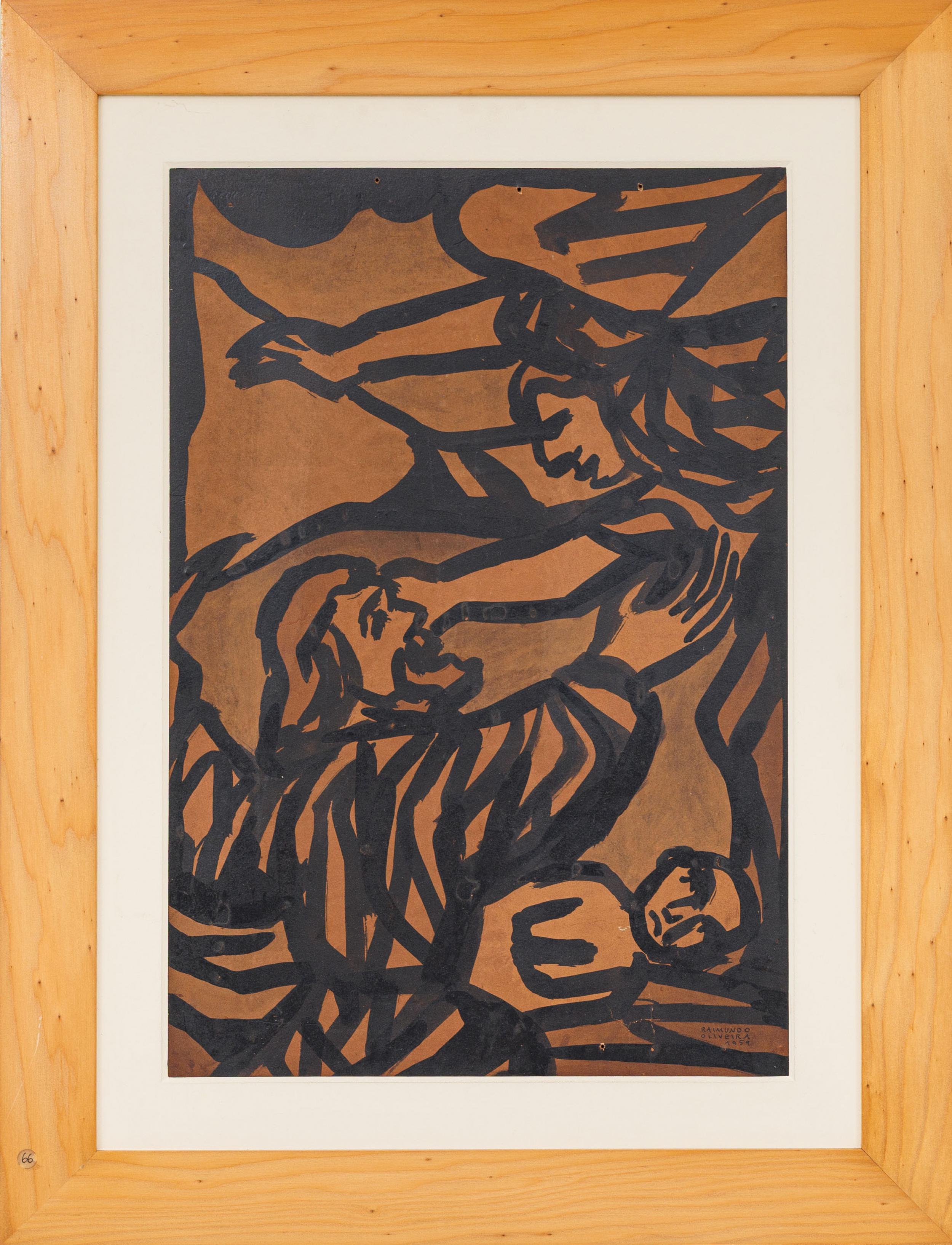 Raimundo de Oliveira - Sem título, 1959, óleo sobre placa, 47,5 x 32,5