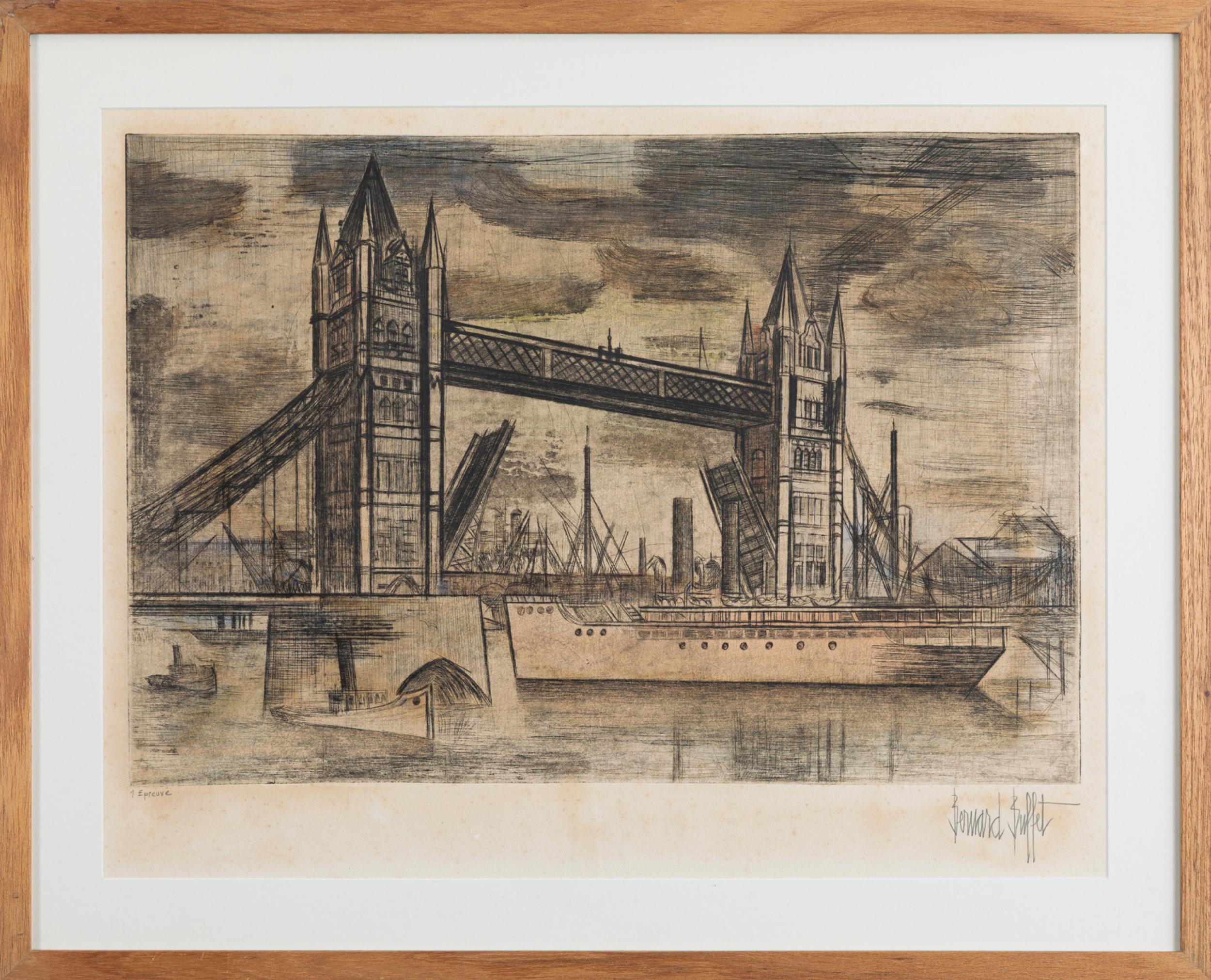 Bernard Buffet - Sem título, s.d., P.A. 01, litogravura sobre papel, 48 x 62 cm