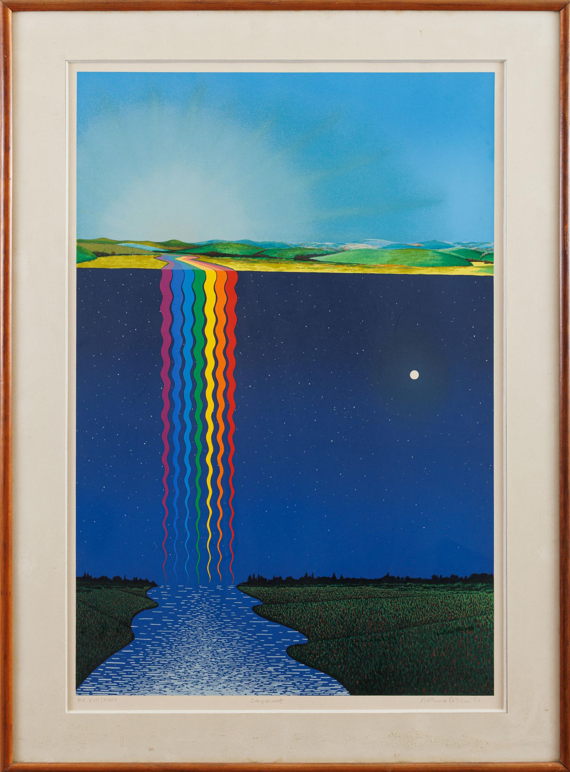 Antonio Peticov - Daybreak , 1982, P.A. XVII/XXXV, serigrafia sobre papel, 85 x 57 cm