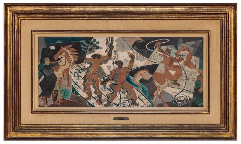 Candido Portinari - Norte-Sul, c. 1944, guache sobre papel pardo, 44,5 x 93,5 cm
