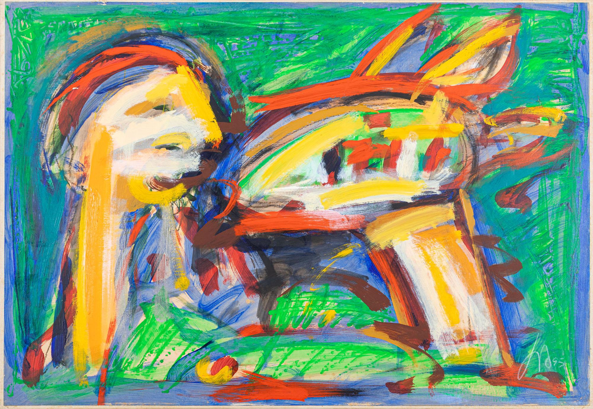 Ivald Granato - Sem título, 1995, óleo sobre papel colado em tela, 68 x 98 cm