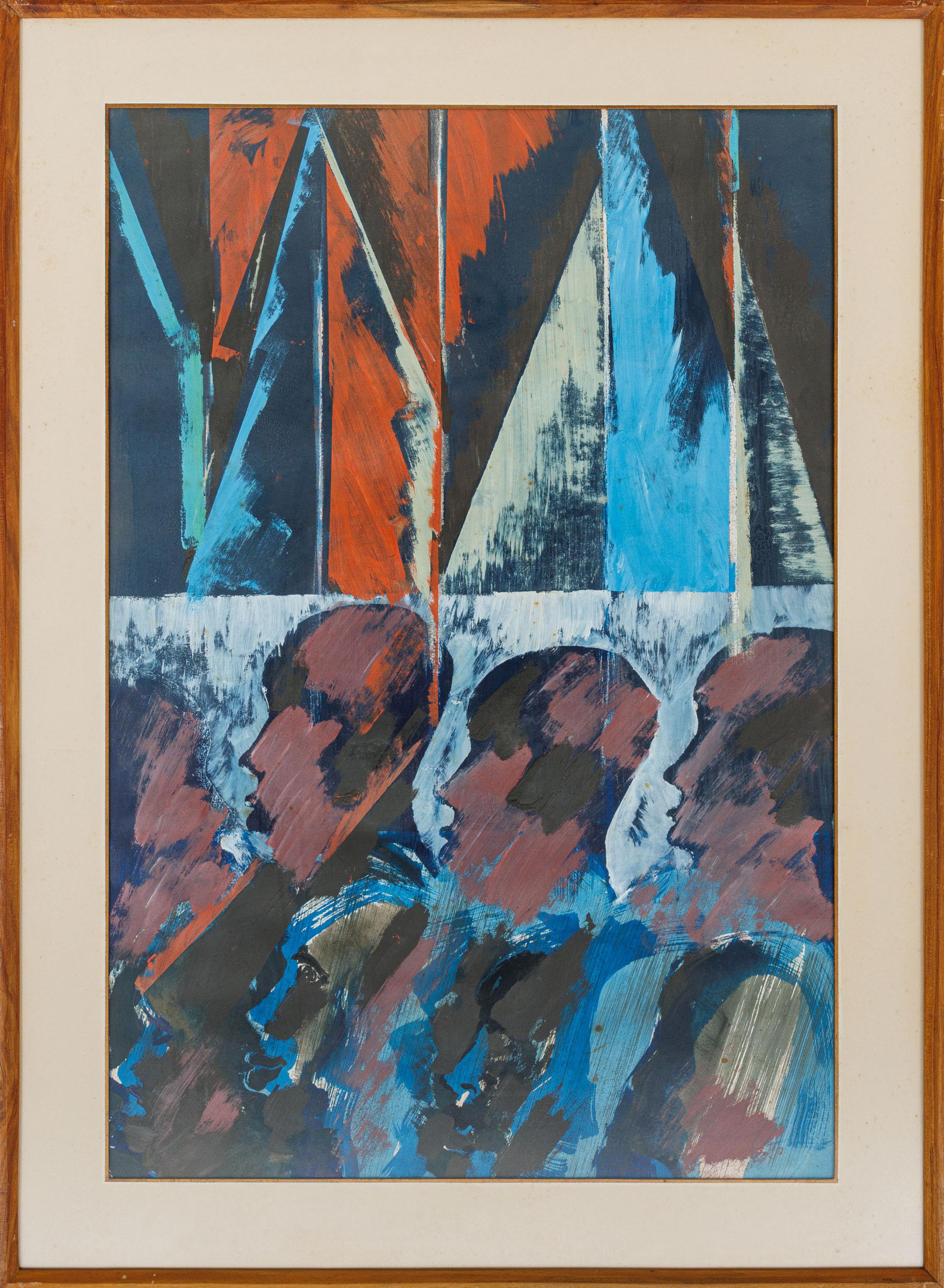 Emanoel Araujo - O Navio Negreiro, s.d, técnica mista sobre cartão, 110 x 75 cm