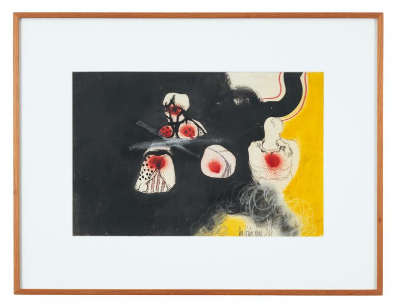 Antonio Dias - Sem título, 1964, técnica mista sobre papel, 32 x 48 cm