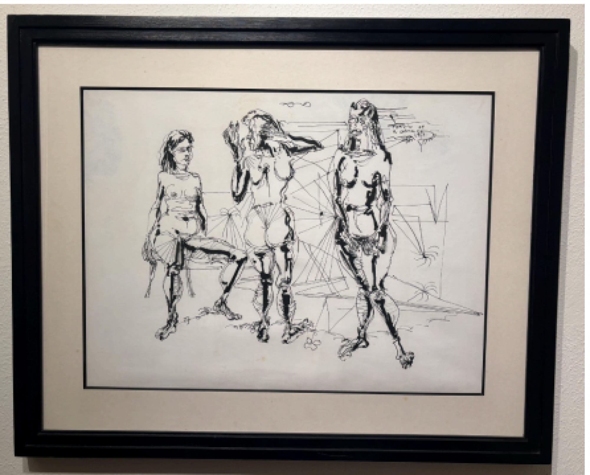 Flavio de Carvalho - LOTE BENEFICENTE - Mulheres, 1957, impressão sobre papel, 39 x 65 cm