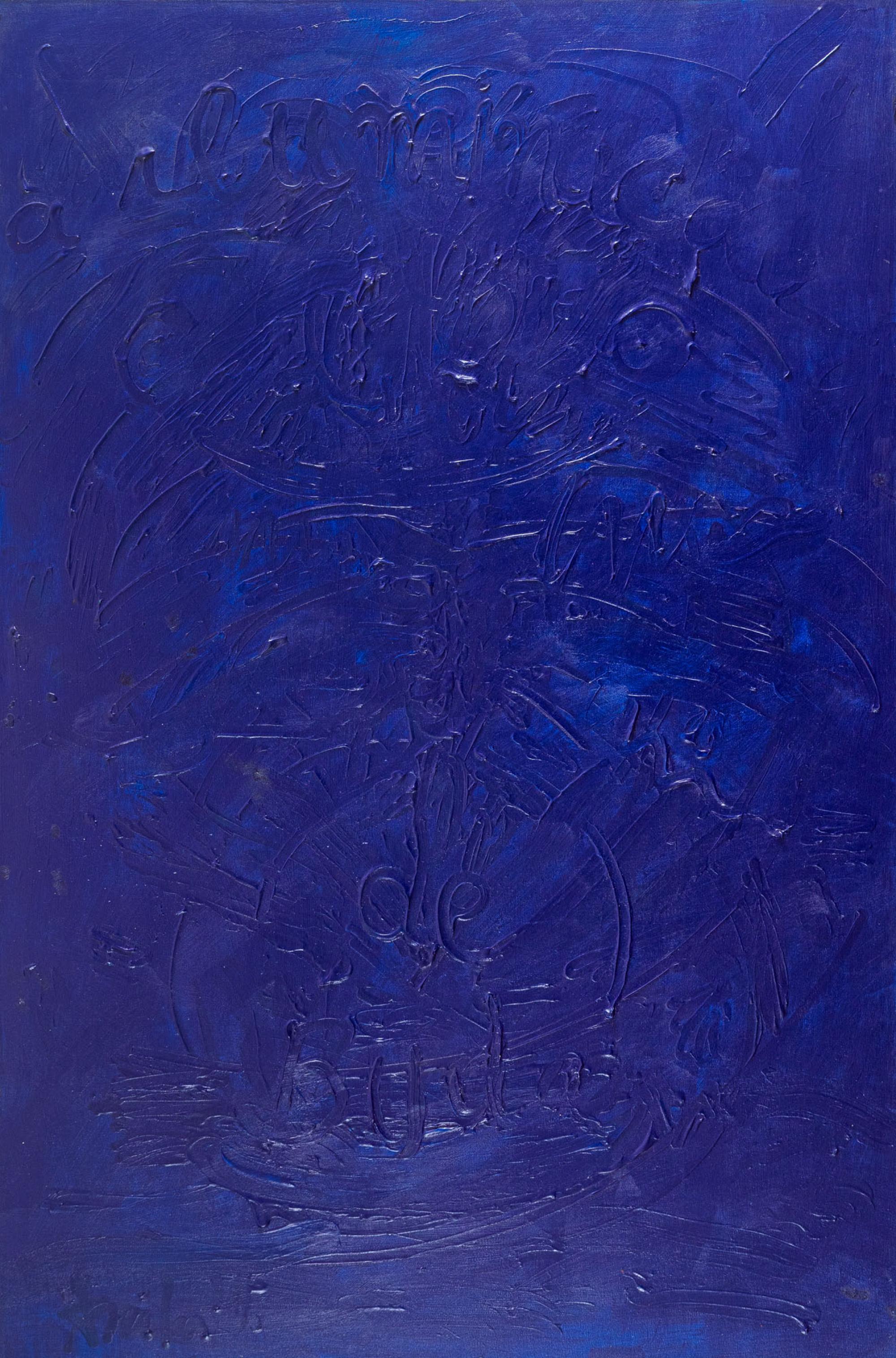 José Roberto Aguilar - A Iluminação de Blue, 2011, óleo sobre tela, 150 x 100 cm