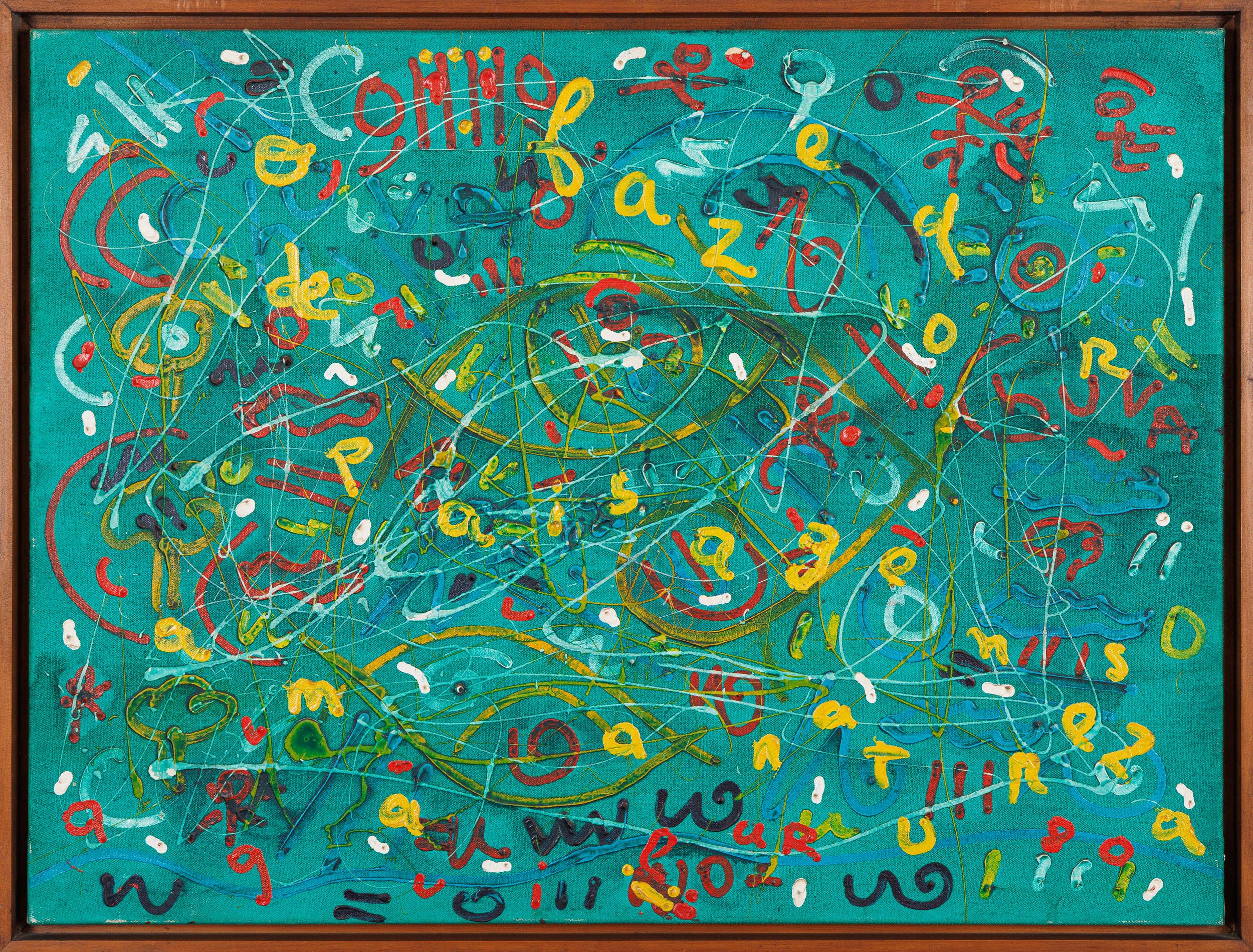 José Roberto Aguilar - O Fazedor de Paisagem Ama a Natureza, 1980, acrílica sobre tela, 60 x 80 cm