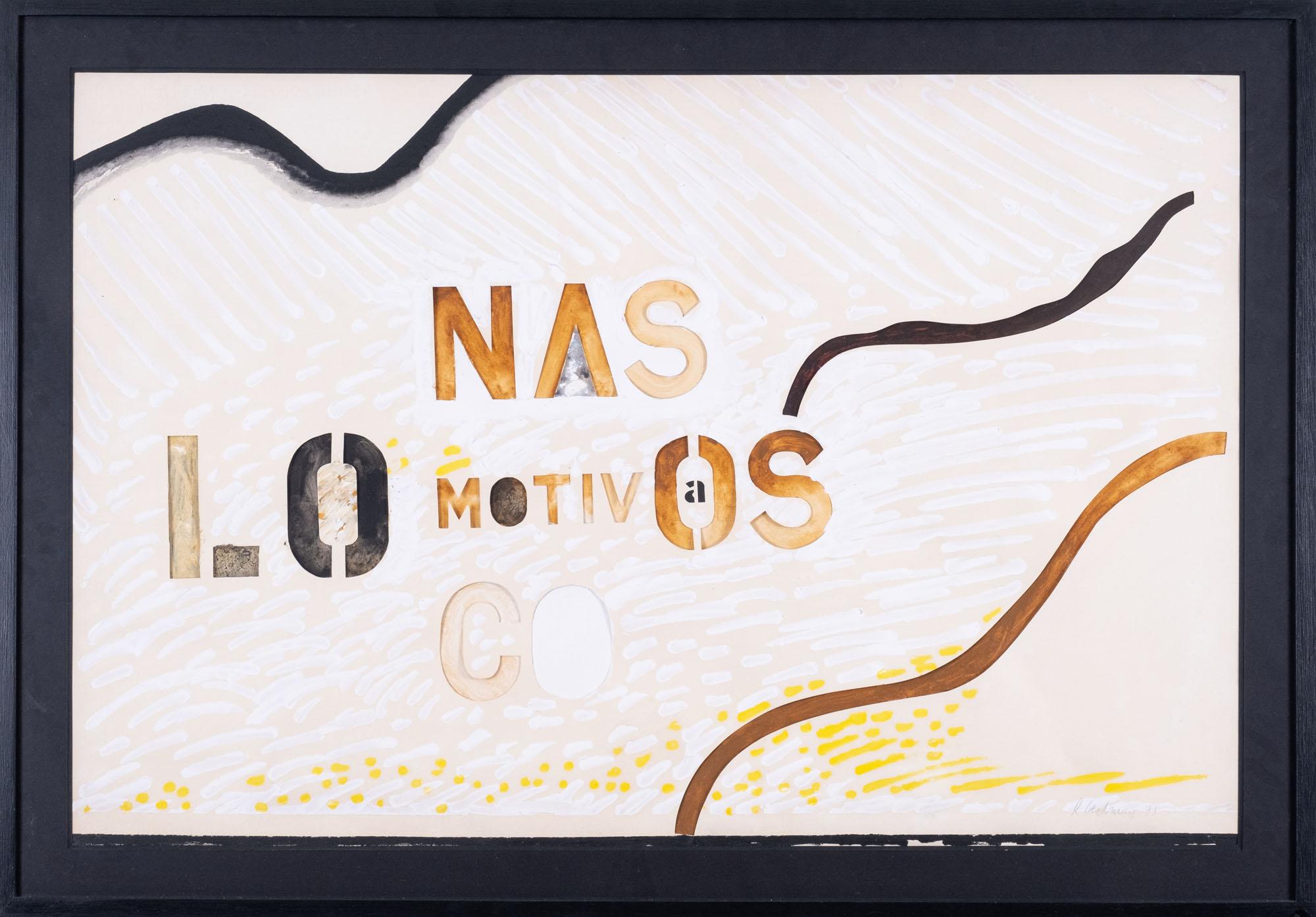 Rubens Gerchman - Locomotiva, 1973, técnica mista sobre papel, 70 x 100 cm