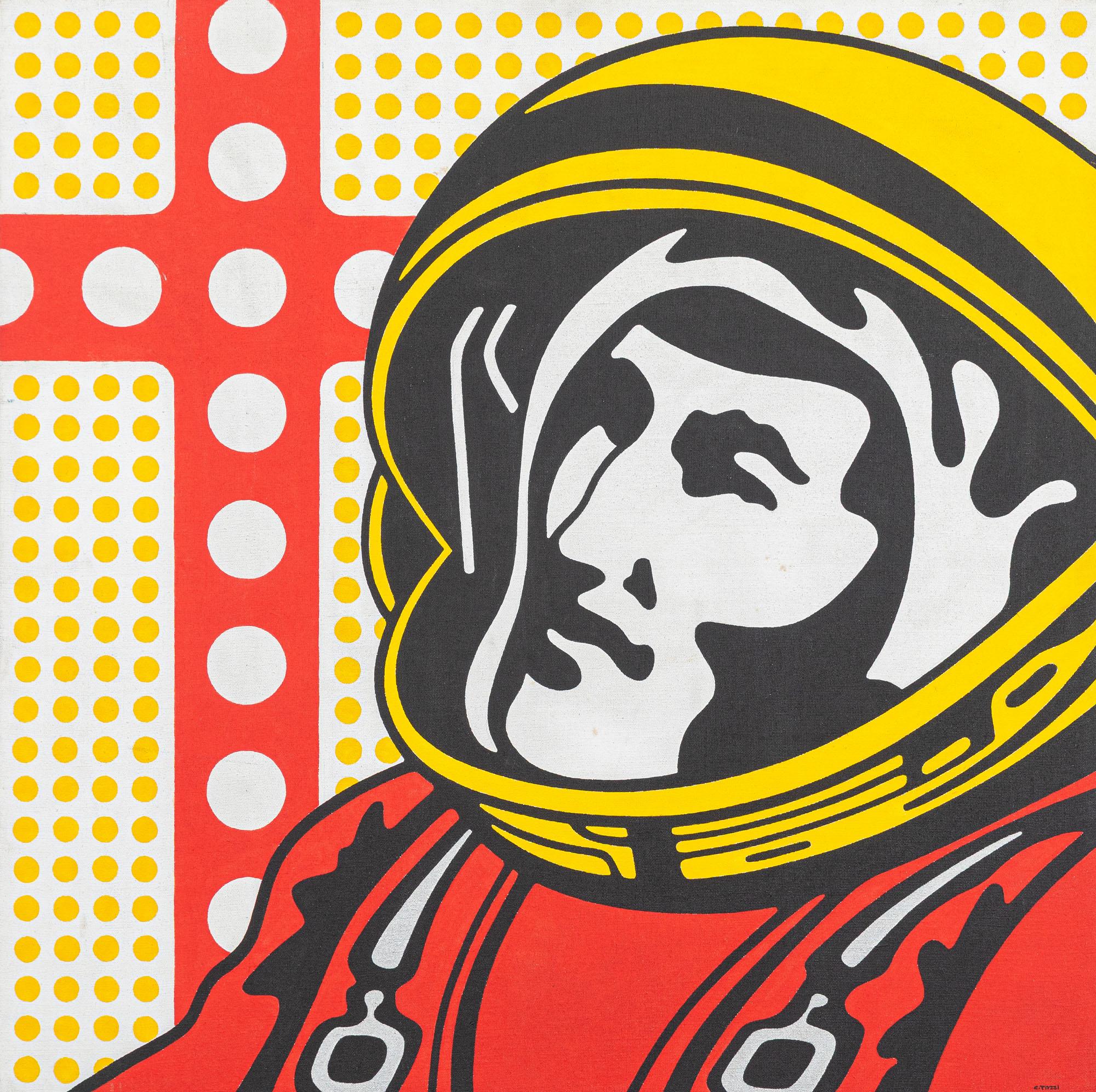 Claudio Tozzi - Astronauta, 1969, liquitex sobre tela, 70 x 70 cm