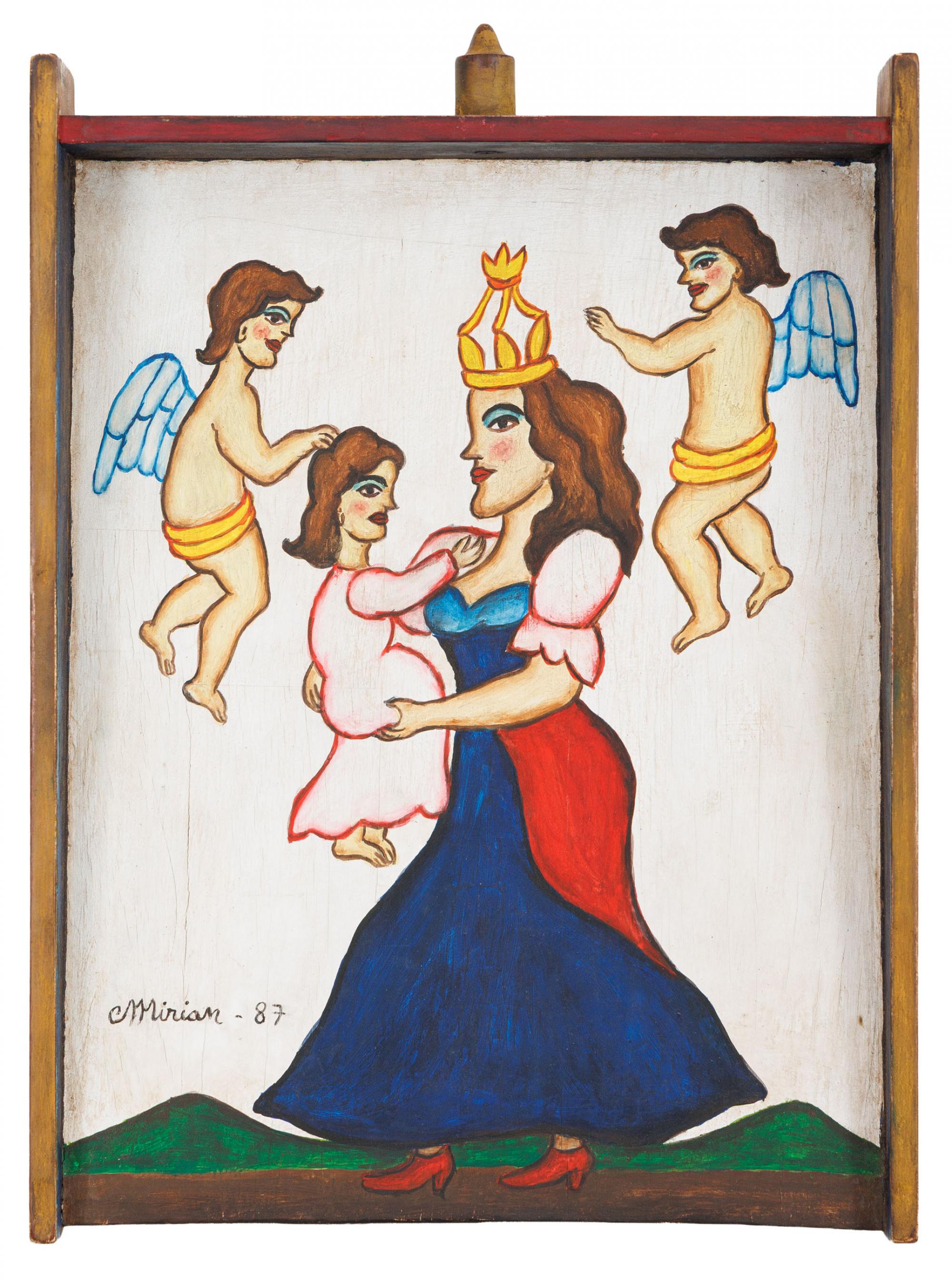 Mirian Inês da Silva - Nossa Senhora, 1987, óleo sobre madeira, 41 x 30 x 7,5 cm