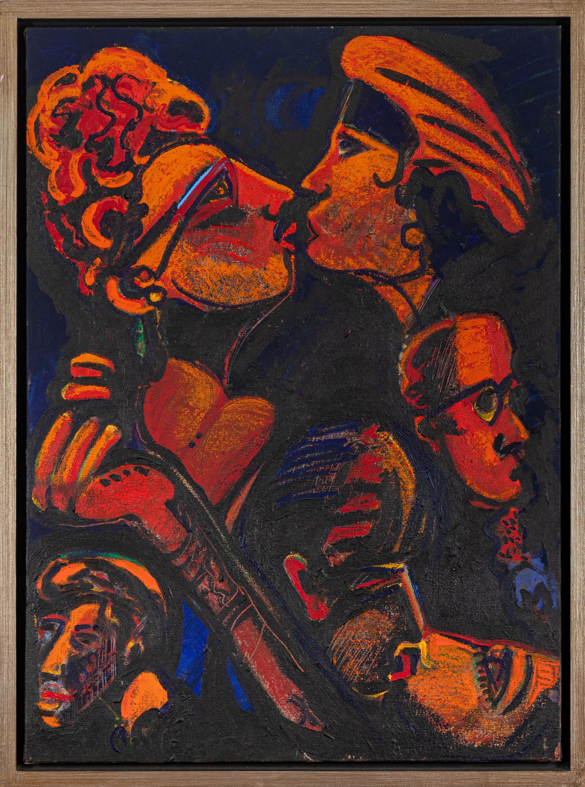 Rubens Gerchman - Couples, 1997, acrílico sobre tela, 85 x 62 cm