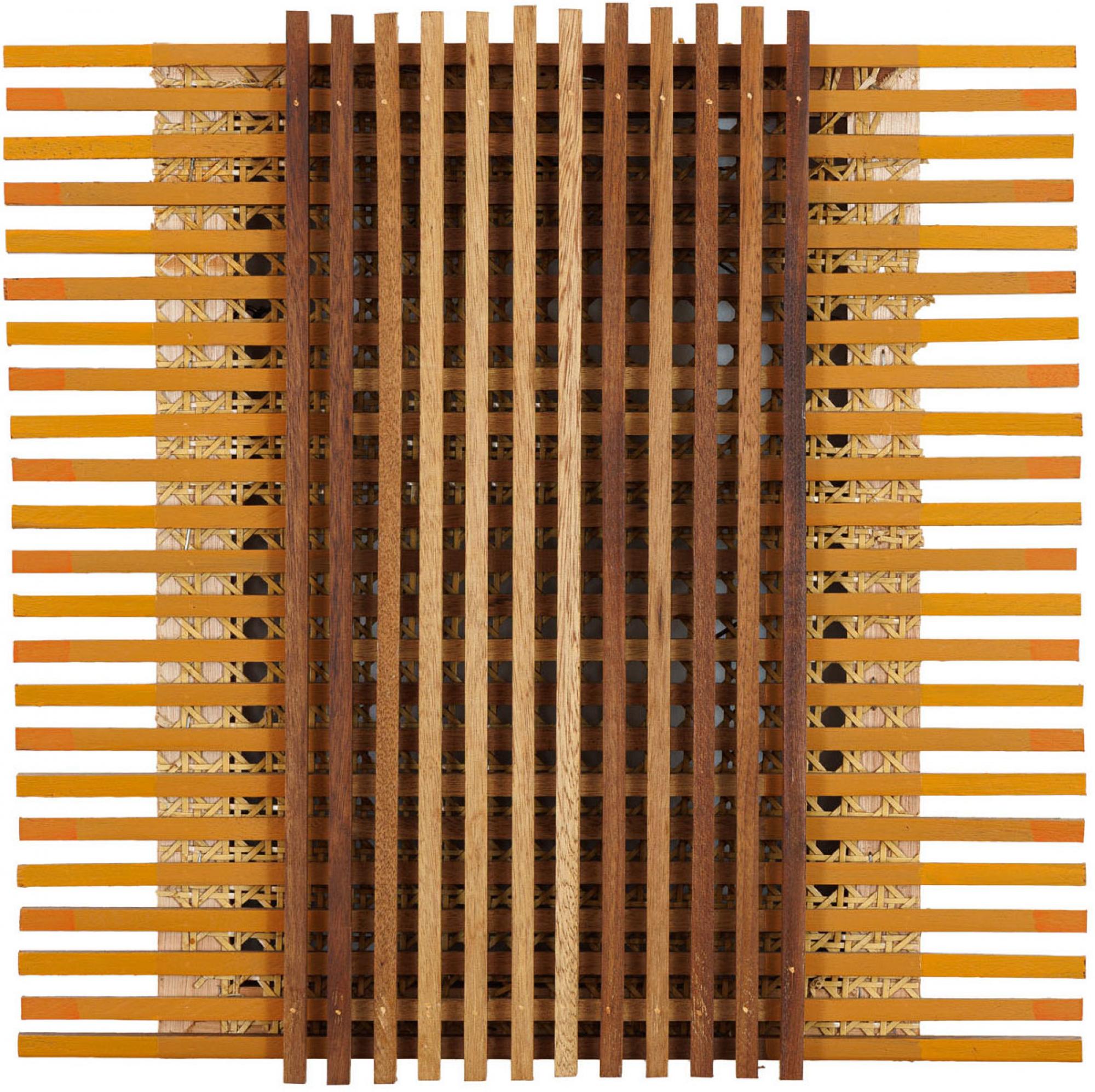 Mano Penalva - Sem título - série Ventana, 2024, única, escultura em madeira, 42 x 42 x 6 cm