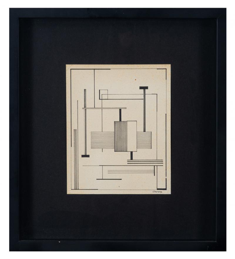 Lothar Charoux - Sem título, déc. 50, nanquim sobre papel, 25 x 19,5 cm