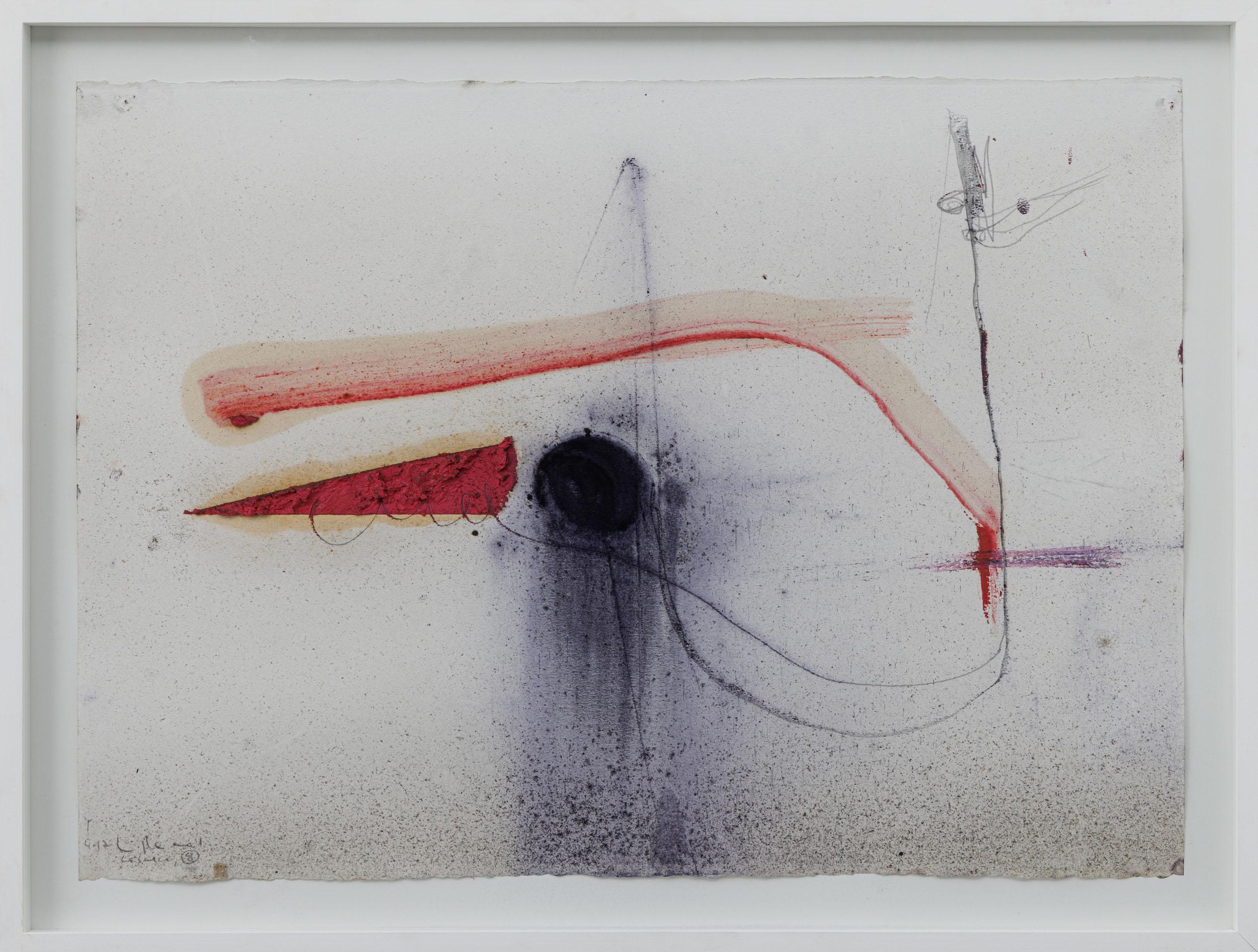 Nuno Ramos - Sem título, 2017, técnica mista sobre papel, 50 x 70 cm