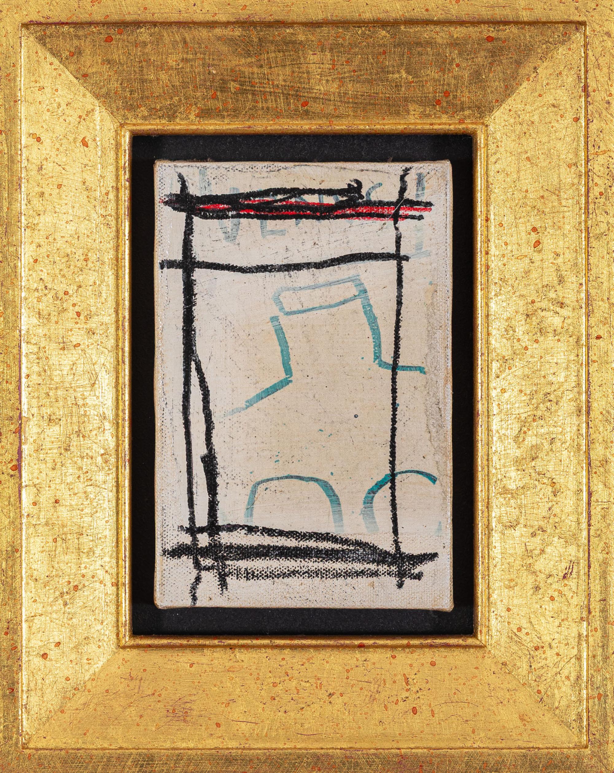 Jean-Michel Basquiat - Venus, 1982, colagem, acrílica e bastão oleoso sobre tela, 15,3 x 10 cm
