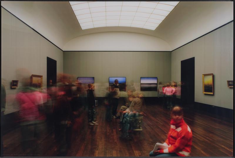 Michael Wesely - Lustgarten Berlin 2008 metacrilato com moldura de metal única 103 x 154 cm