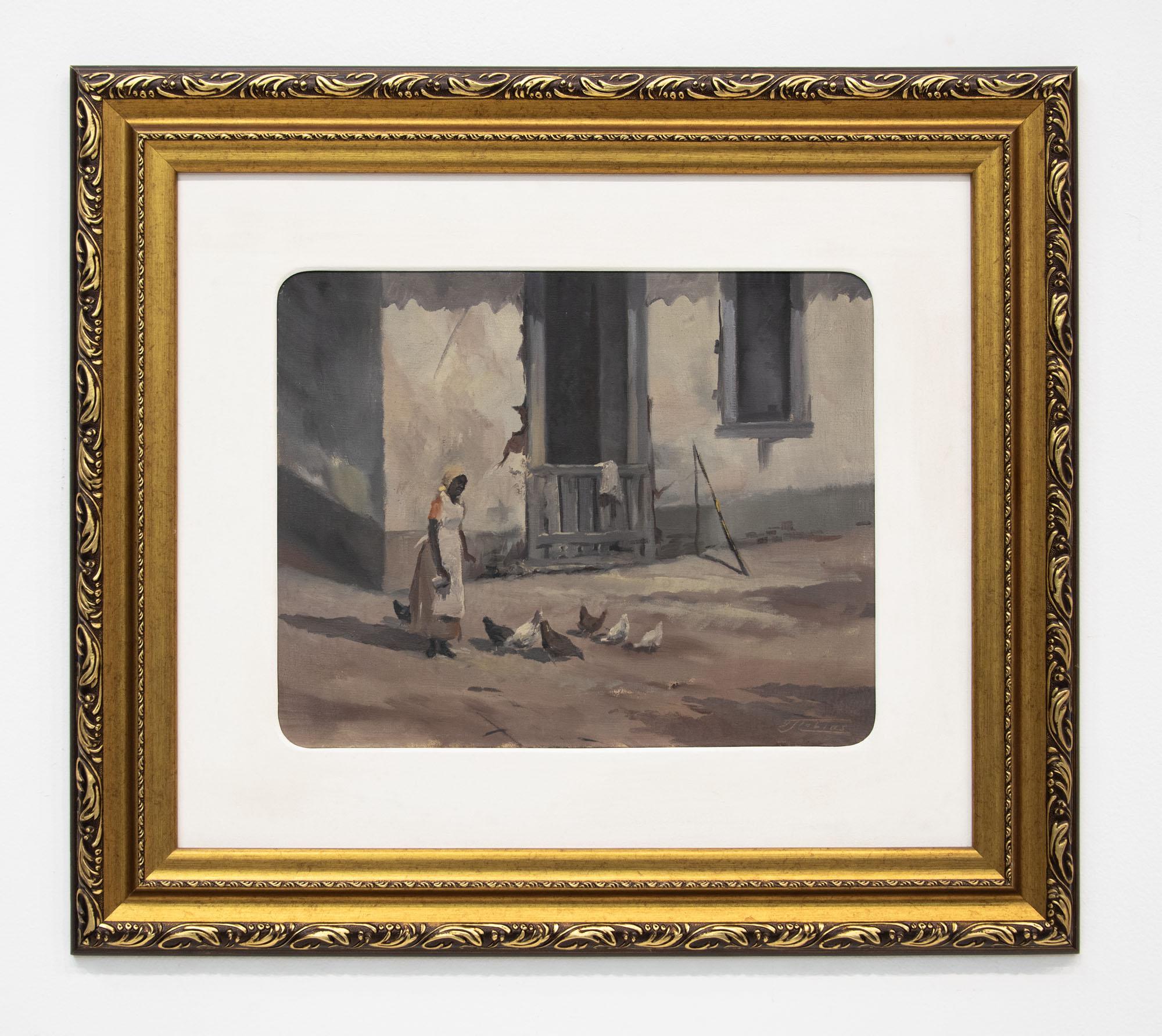 Bendito José Tobias - LOTE BENEFICENTE - Fundo de Quintal, óleo sobre tela, assinado cango inferior direito, 33 x 40 cm