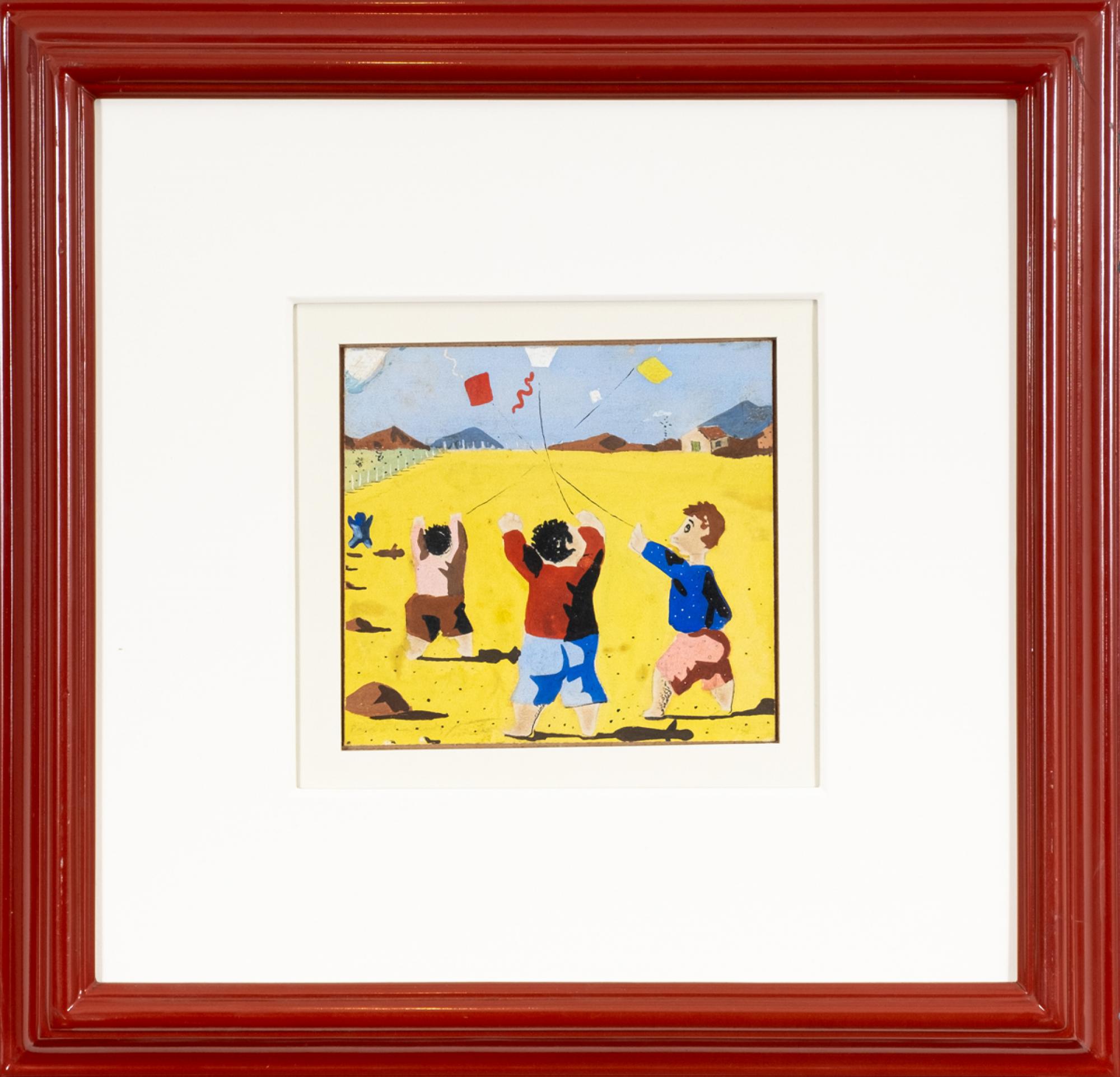 Candido Portinari - Meninos Soltando Pipas, 1952, guache sobre papel, 14 x 15,5 cm