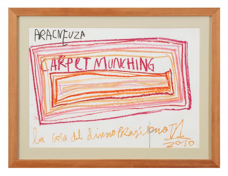 Marcelo Solá - La casa del dinero brasileño, 2010, giz de cera sobre papel, 30 x 42 cm