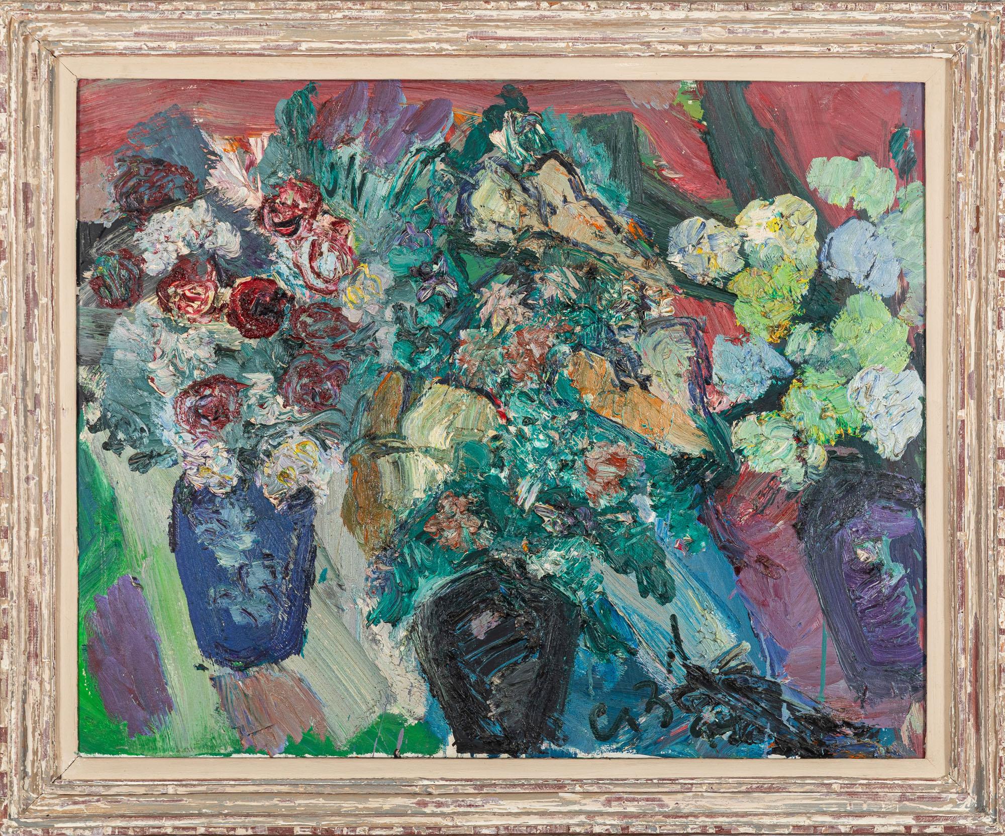 Antonio Hélio Cabral - Vasos de flores, 1994, óleo sobre tela, 80 x 100 cm