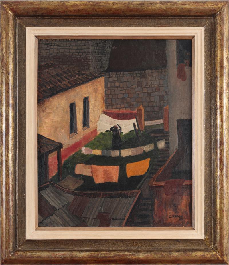 Carlos Prado - Cena Urbana 1935 óleo sobre tela 60 x 50 cm