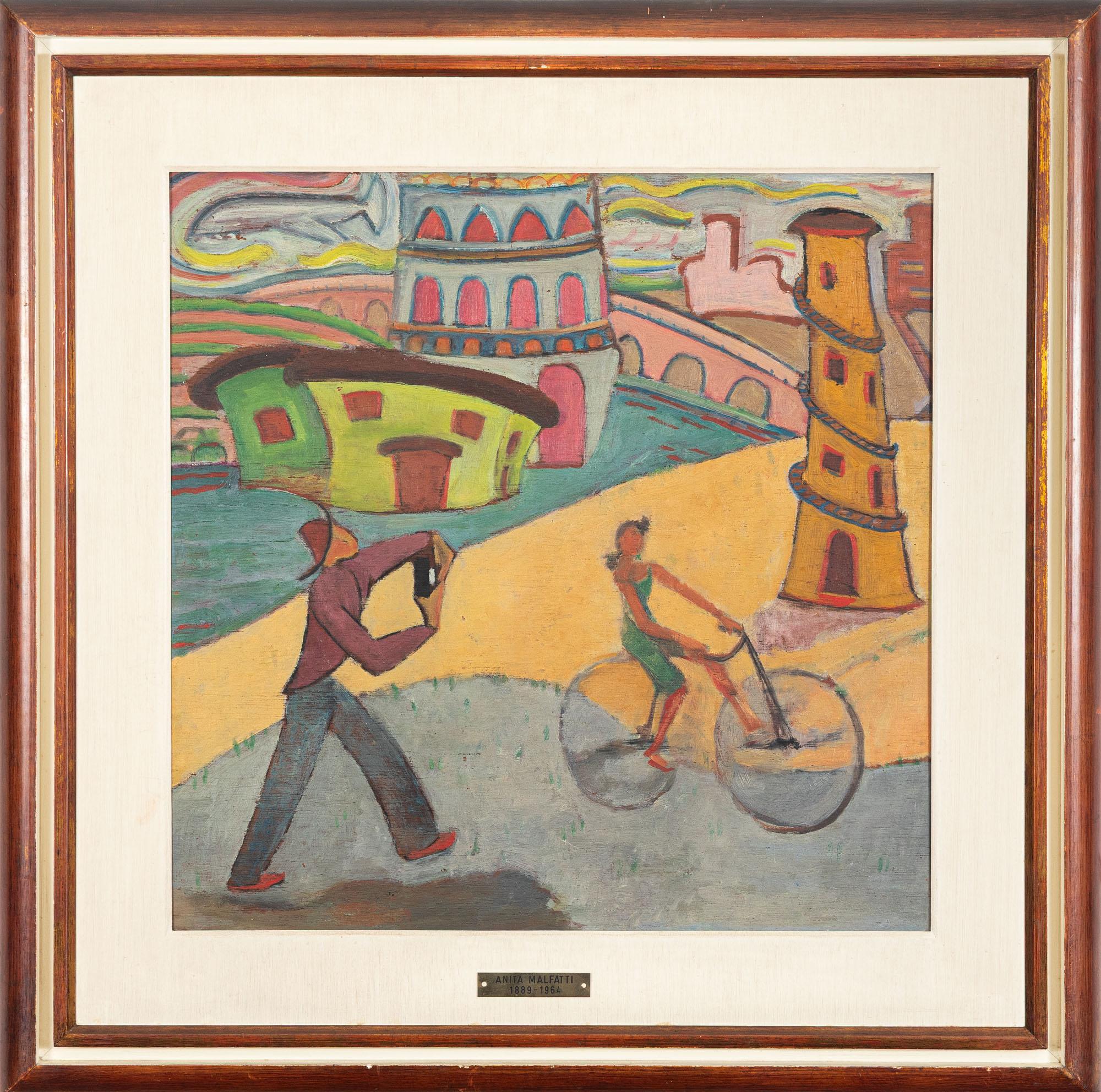 Anita Malfatti - As Margens do Sena, 1955, óleo sobre madeiria, 49 x 49 cm