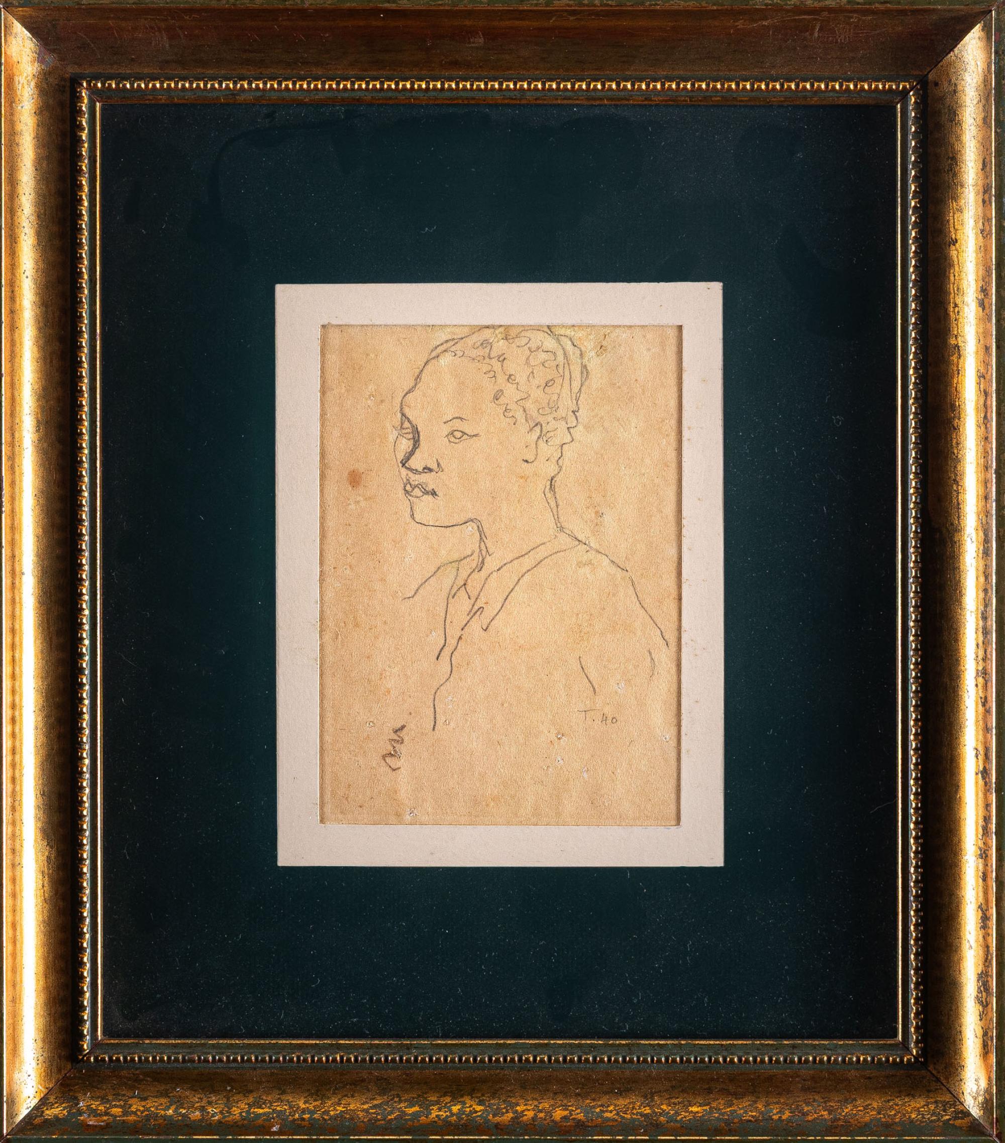 Tarsila do Amaral - Negra, 1940, grafite sobre papel, 14 x 10 cm