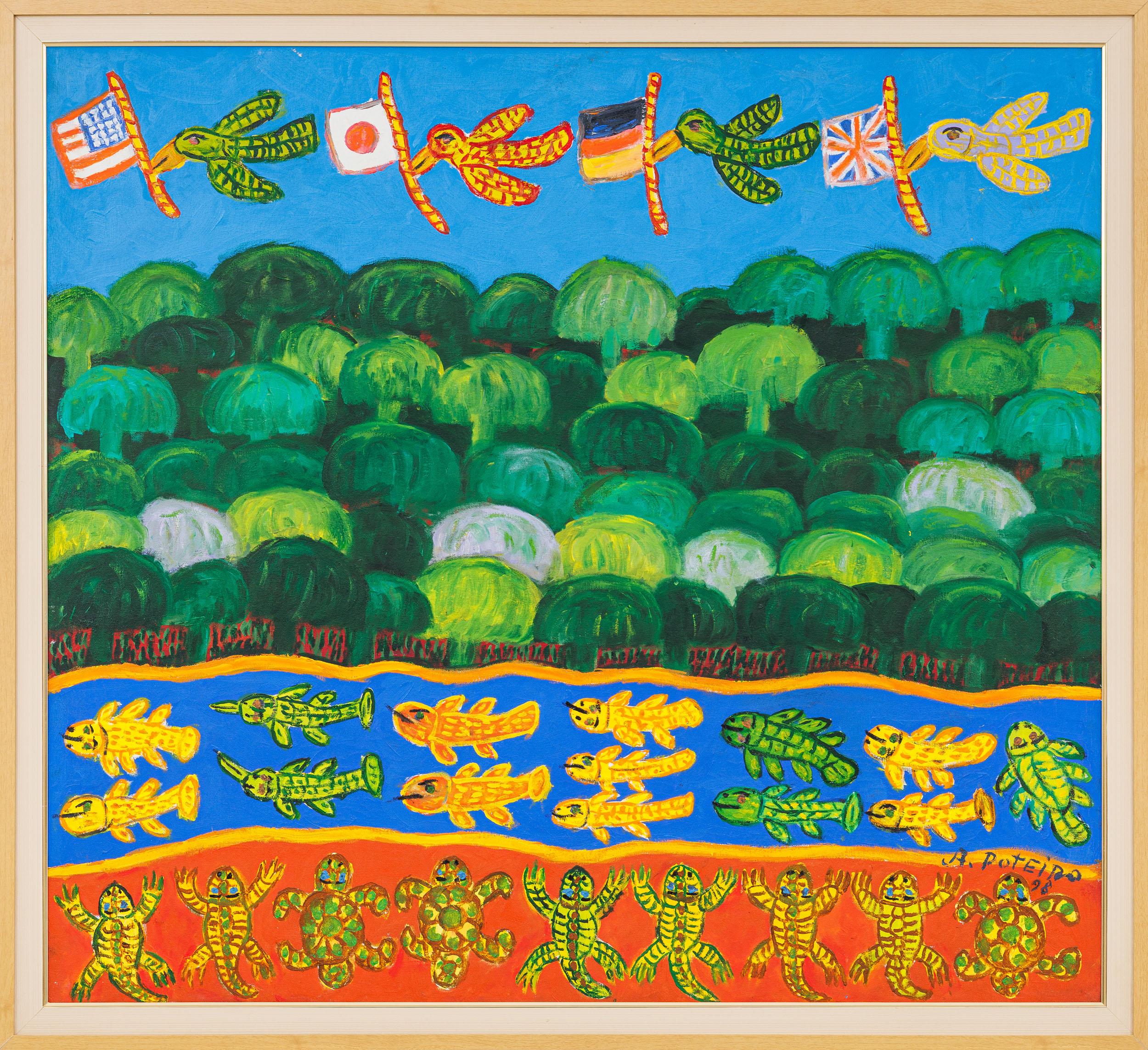Antônio Poteiro - Sem título, 1998, óleo sobre tela, 90 x 98 cm