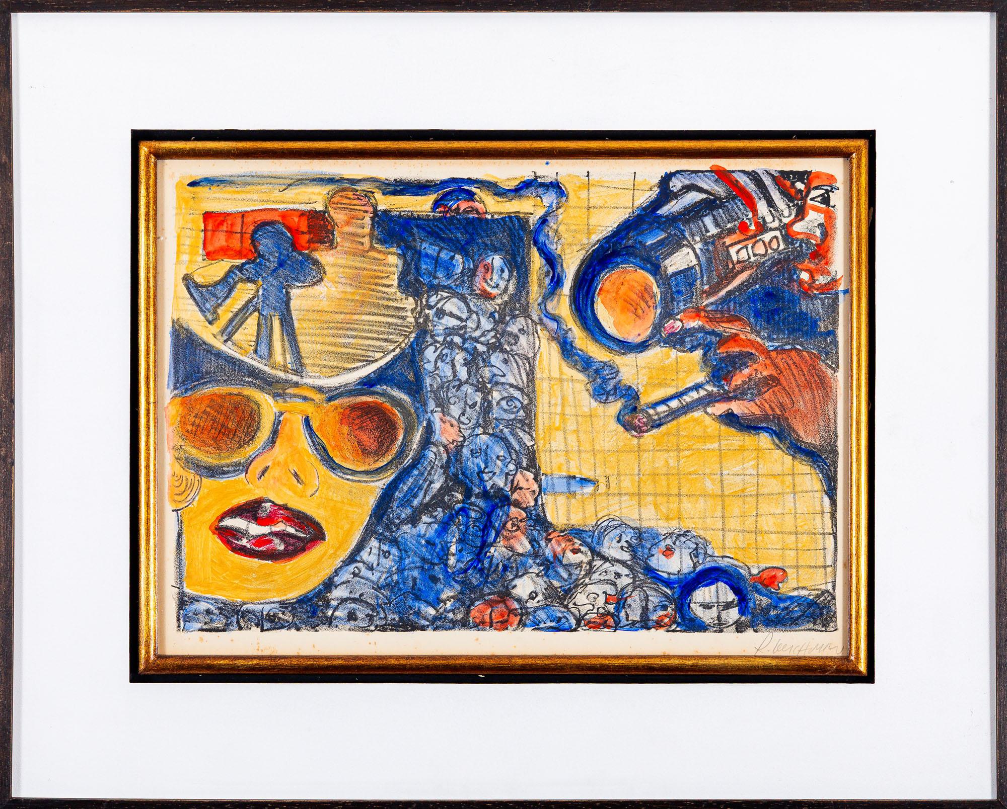 Rubens Gerchman - Série cinema, s.d., técnica mista sobre papel, 33 x 46 cm