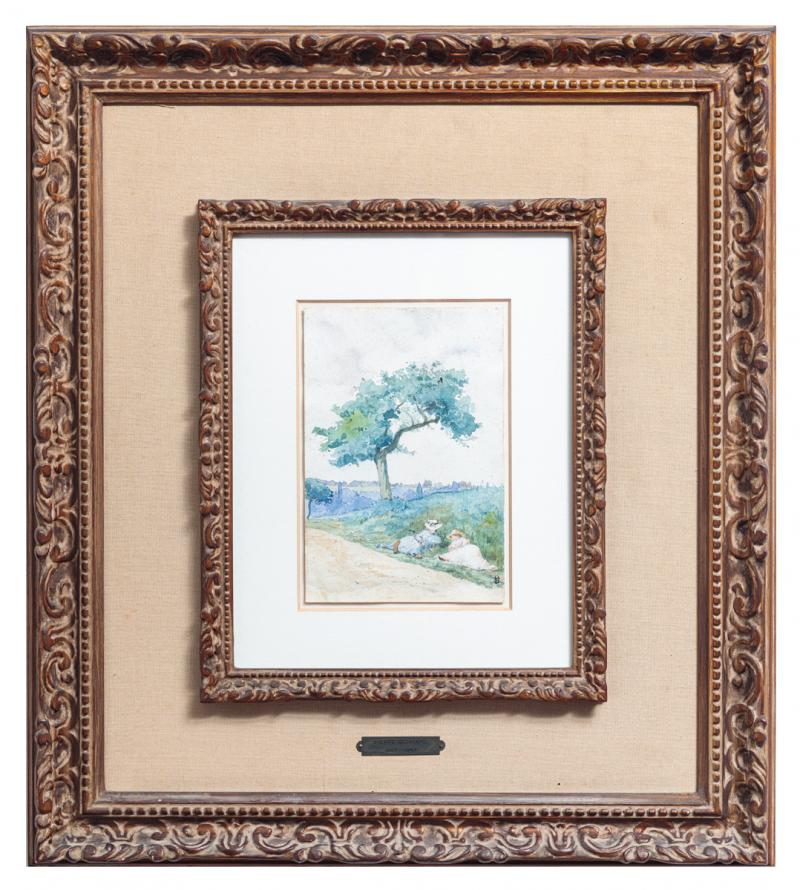 Pierre Bonnard - Repouso no campo, 1905, aquarela sobre papel, 23 x 15,5 cm
