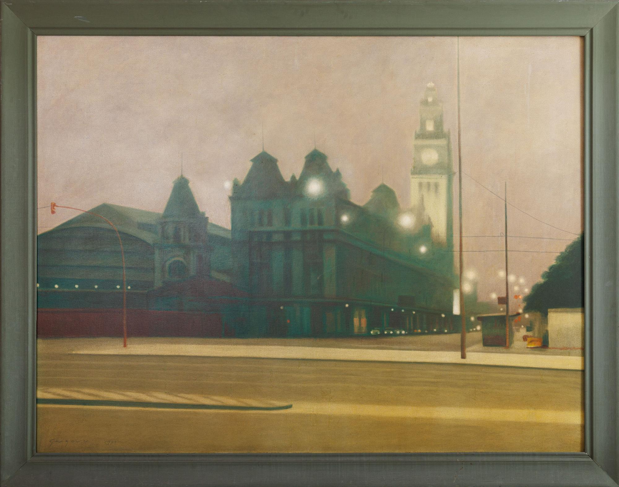 Gregório Gruber  - Estação da Luz, 1987, óleo sobre tela, 160 x 210 cm