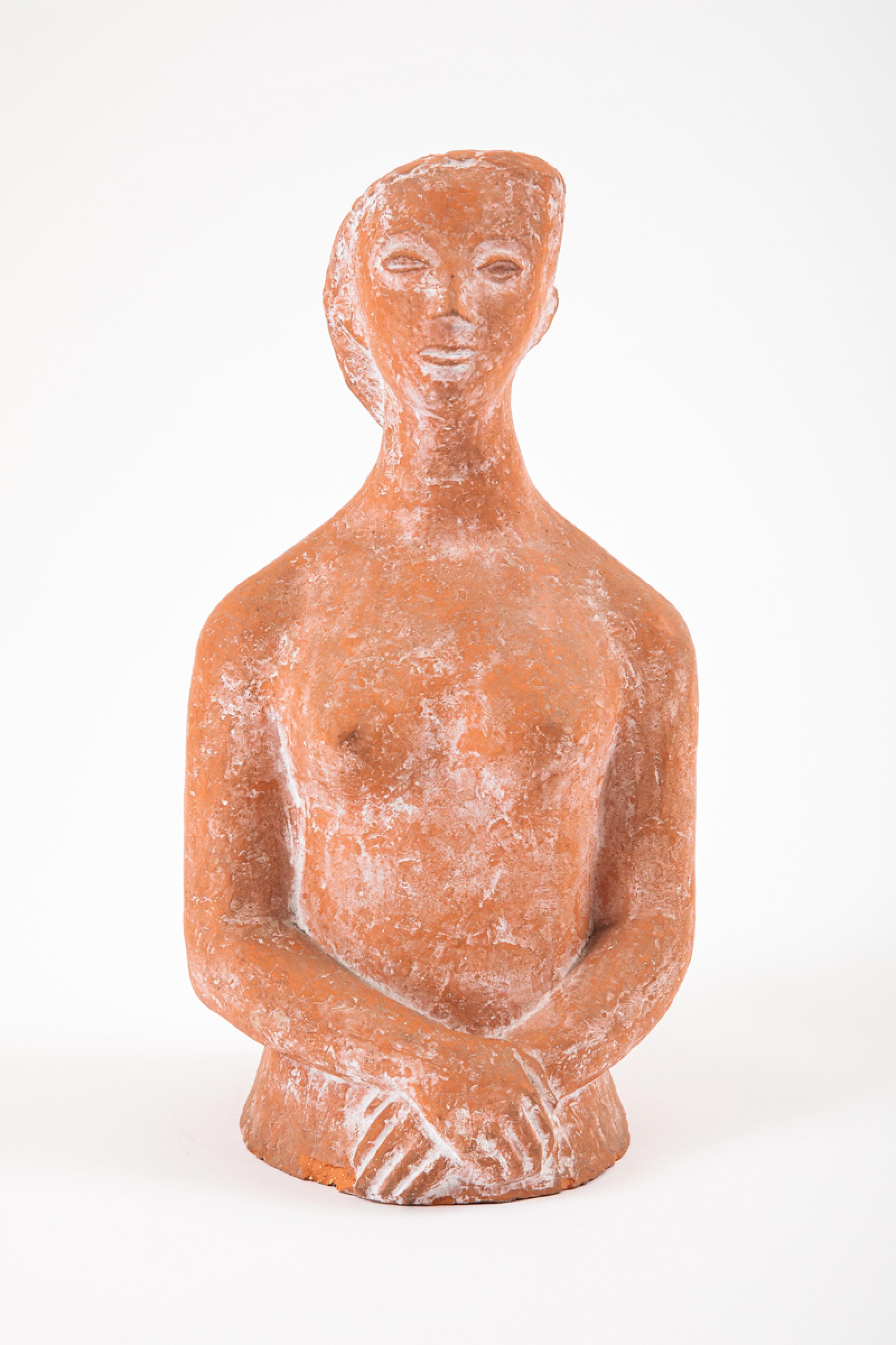 Vasco Prado - Busto de mulher, s.d., terracota patinada, 49,5 x 27 x 24 cm