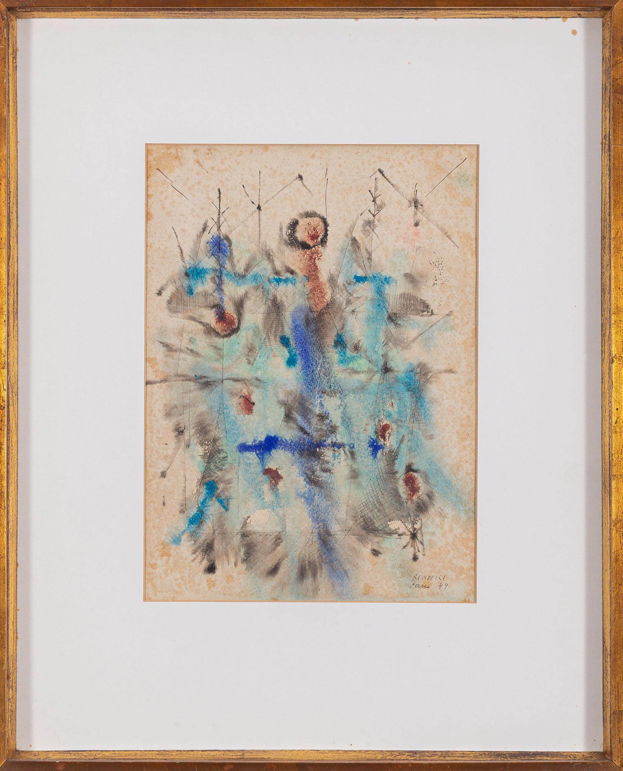 Antonio Bandeira - Sem título, 1949, aquarela sobre papel, 36 x 26 cm