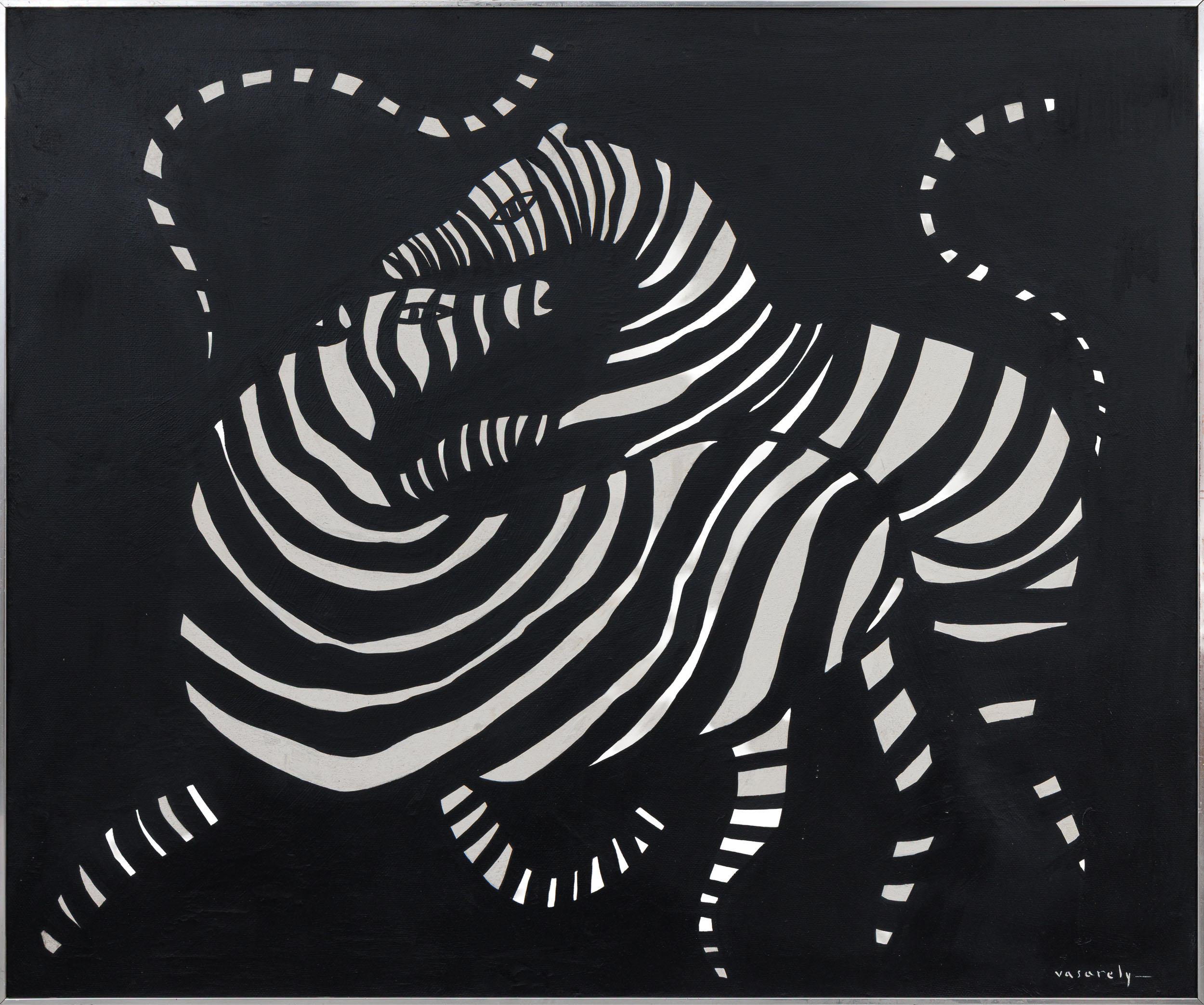 Victor Vasarely - Zebras, s.d., óleo sobre tela, 100 x 120 cm