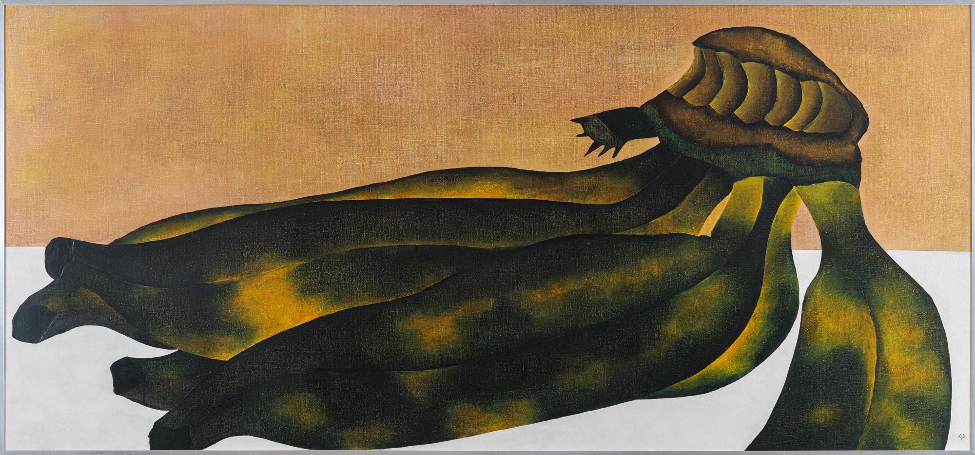 Antonio Henrique Amaral - Bananas inclinadas, 1971, óleo sobre tela, 80 x 170 cm