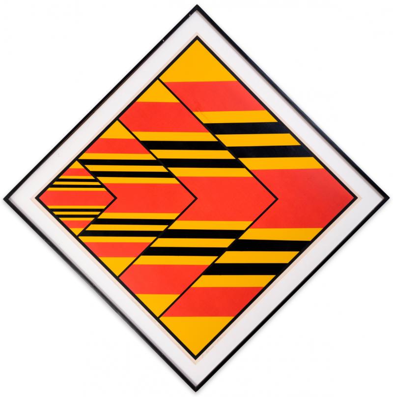 Raymundo Colares - Trajetória era progressão geométrica , 1970, 45/50, gravura, 71 x 71 cm