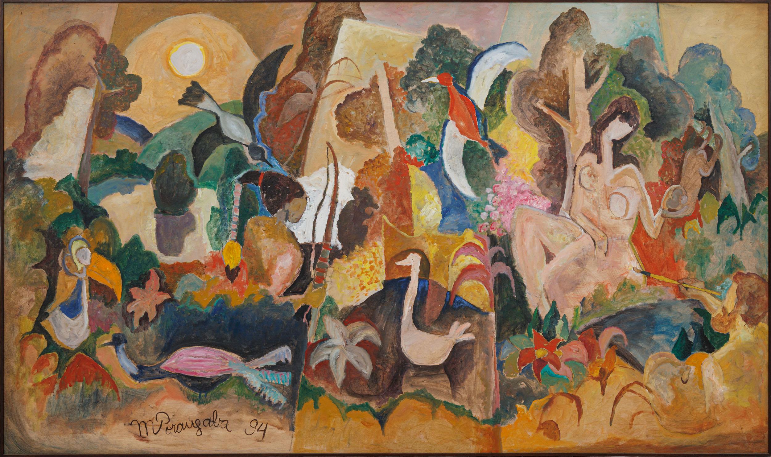 Porangaba - Série Amazônia, 1994, acrílica sobre tela, 140 x 240 cm