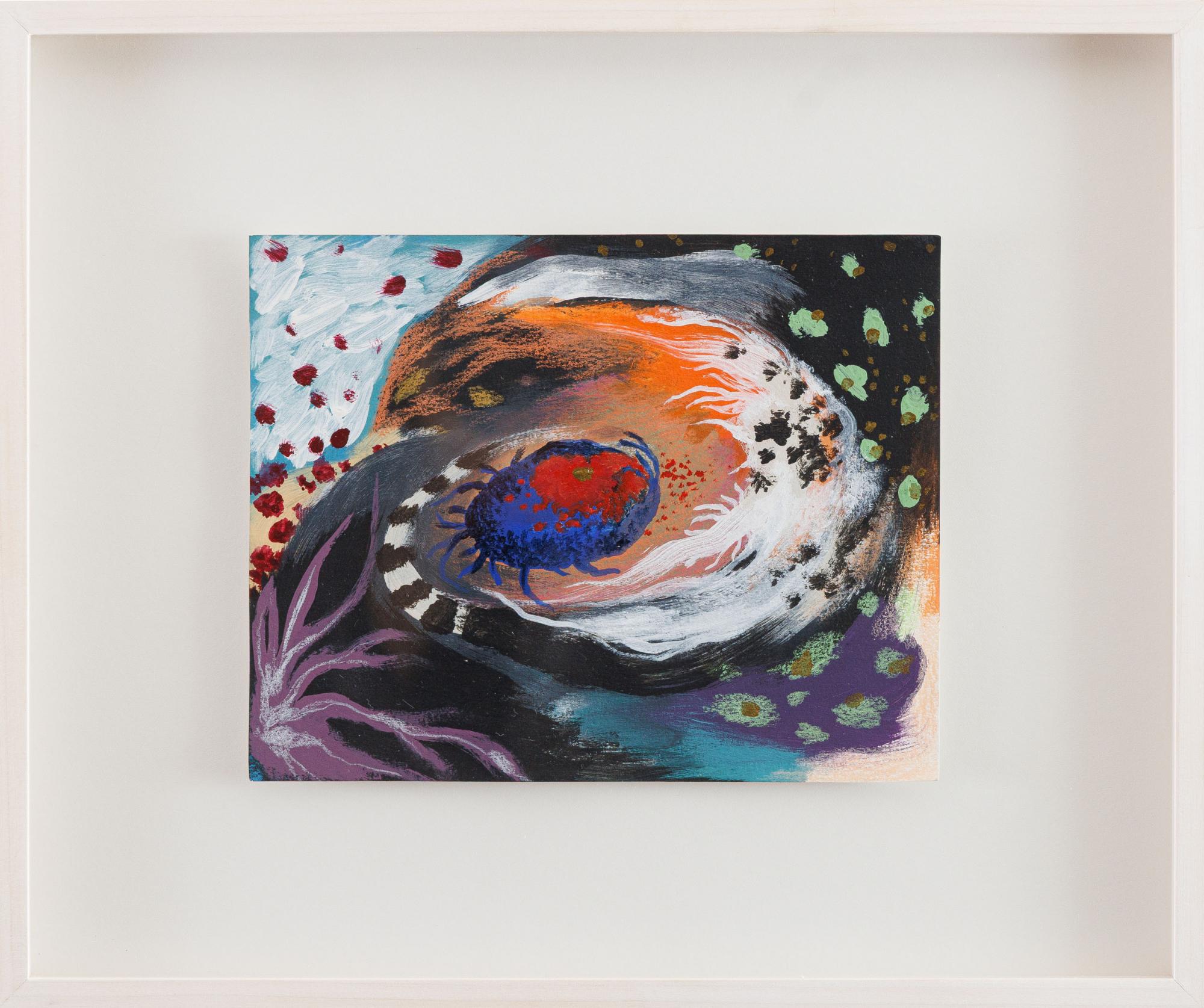 Mariana Rocha - Sem título, 2021, acrílica, guache e lápis colorido sobre papel, 15 x 21 cm