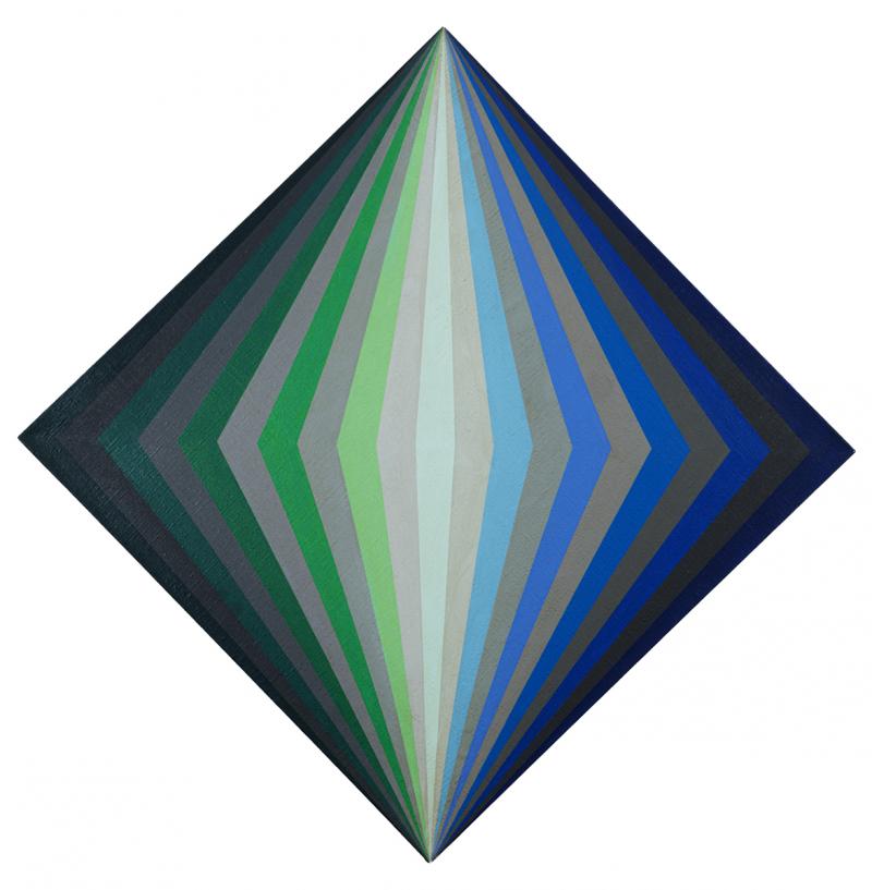 Hércules Barsotti - Conexão Vertical I, 1972, acrílica sobre tela, 99 x 98,9 cm
