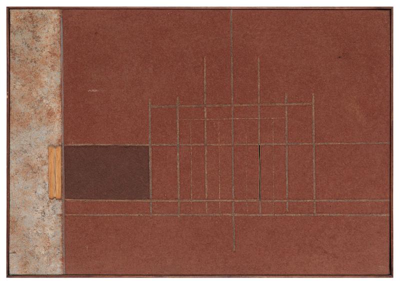 Roberto Micoli - Portal do Labirinto, 1987, técnica mista sobre tela, 50 x 72,5 cm