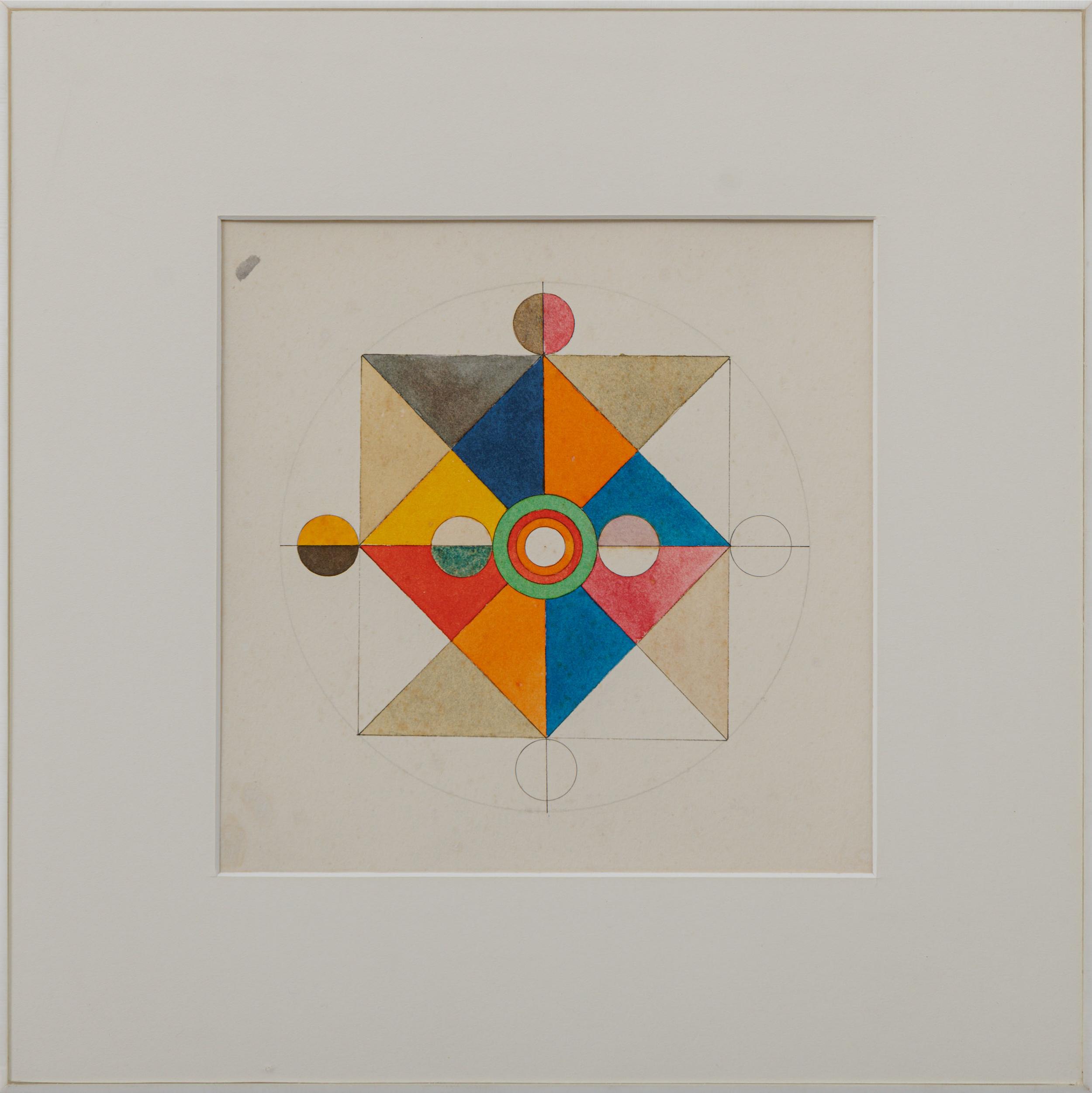 Mira Schendel - Sem tíltulo, s.d., técnica mista sobre papel, 22 x 22 cm