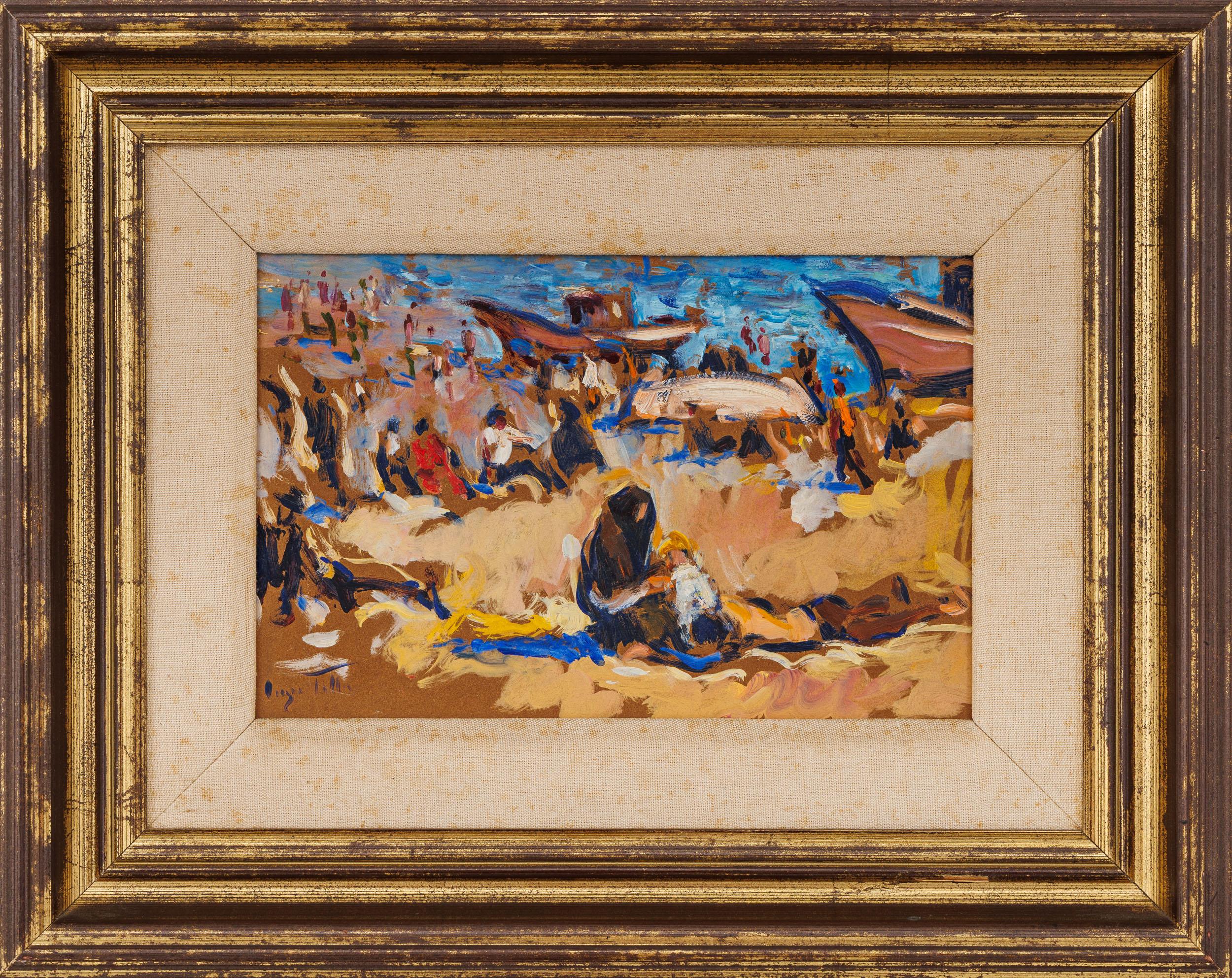Sergio Telles - Povoa de Varzim, s.d., óleo sobre placa, 20 x 30 cm