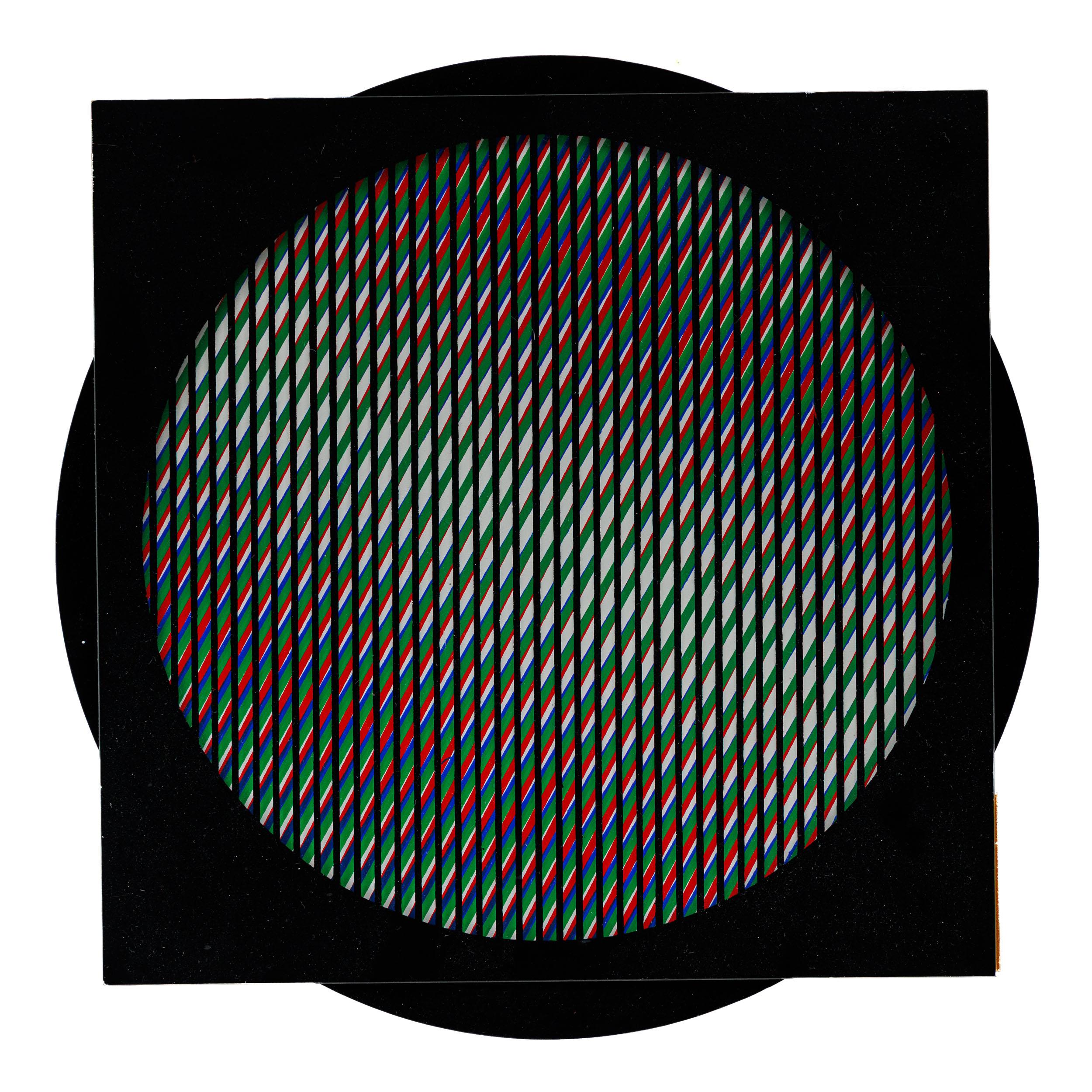 Carlos Cruz-Díez - Chromointerférence Manipulable, 1989, multiple, técnica mista, 25 x 25 cm