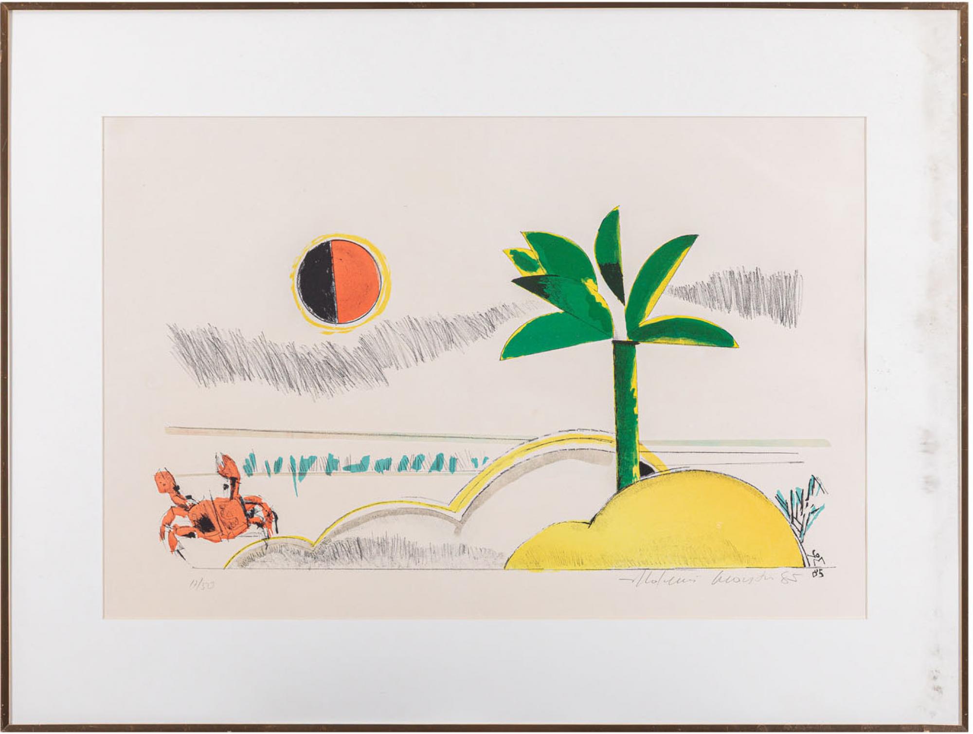 Aldemir Martins - Paisagem, 1985, 17/50, serigrafia sobre papel, 43 x 66 cm