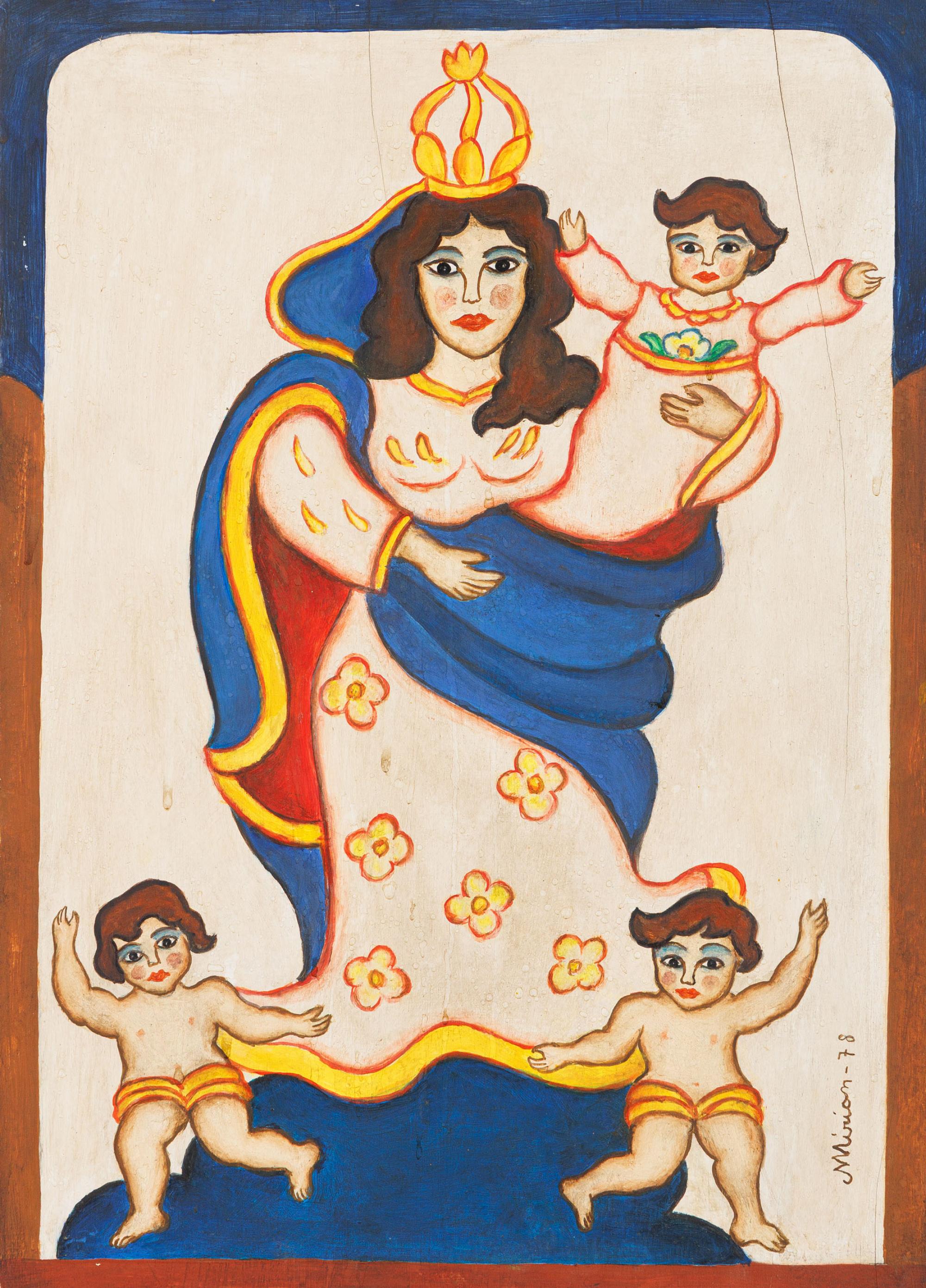 Mirian Inês da Silva - Nossa Senhora, 1978, óleo sobre madeira, 54,5 x 39 cm